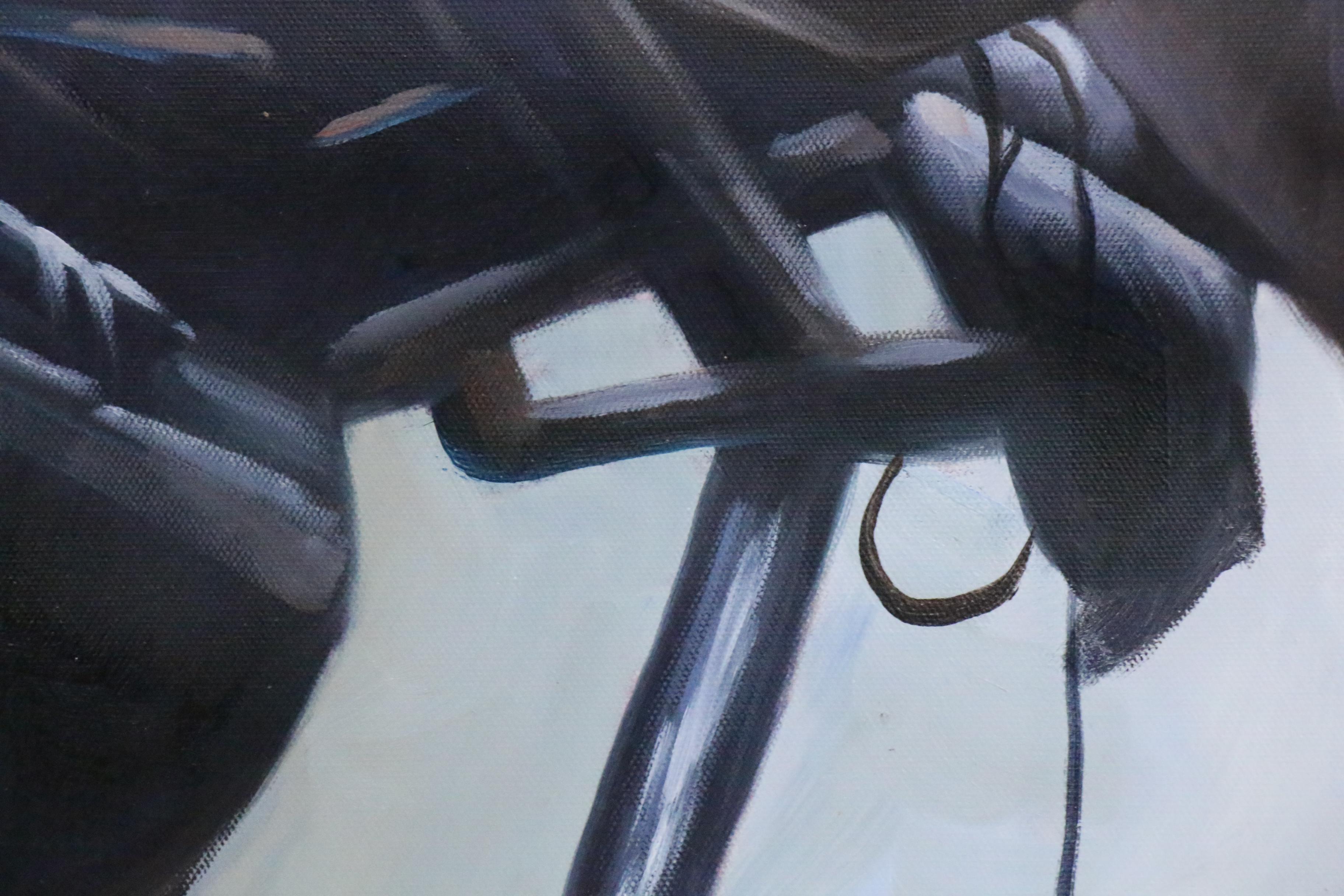 Oil Painting after Horace Bristol Photograph "The Naked Gunner"