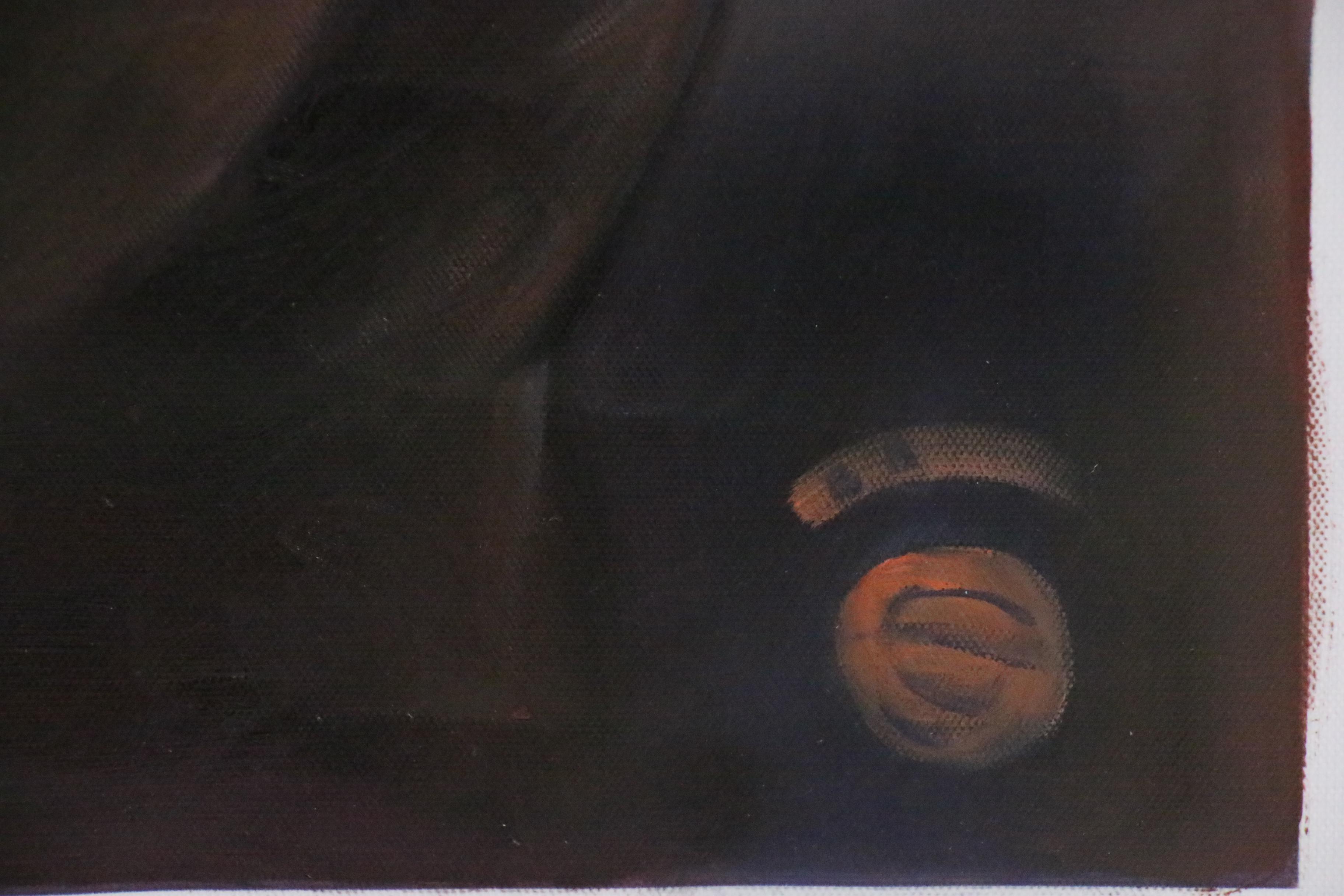 Oil Painting after Horace Bristol Photograph "The Naked Gunner"