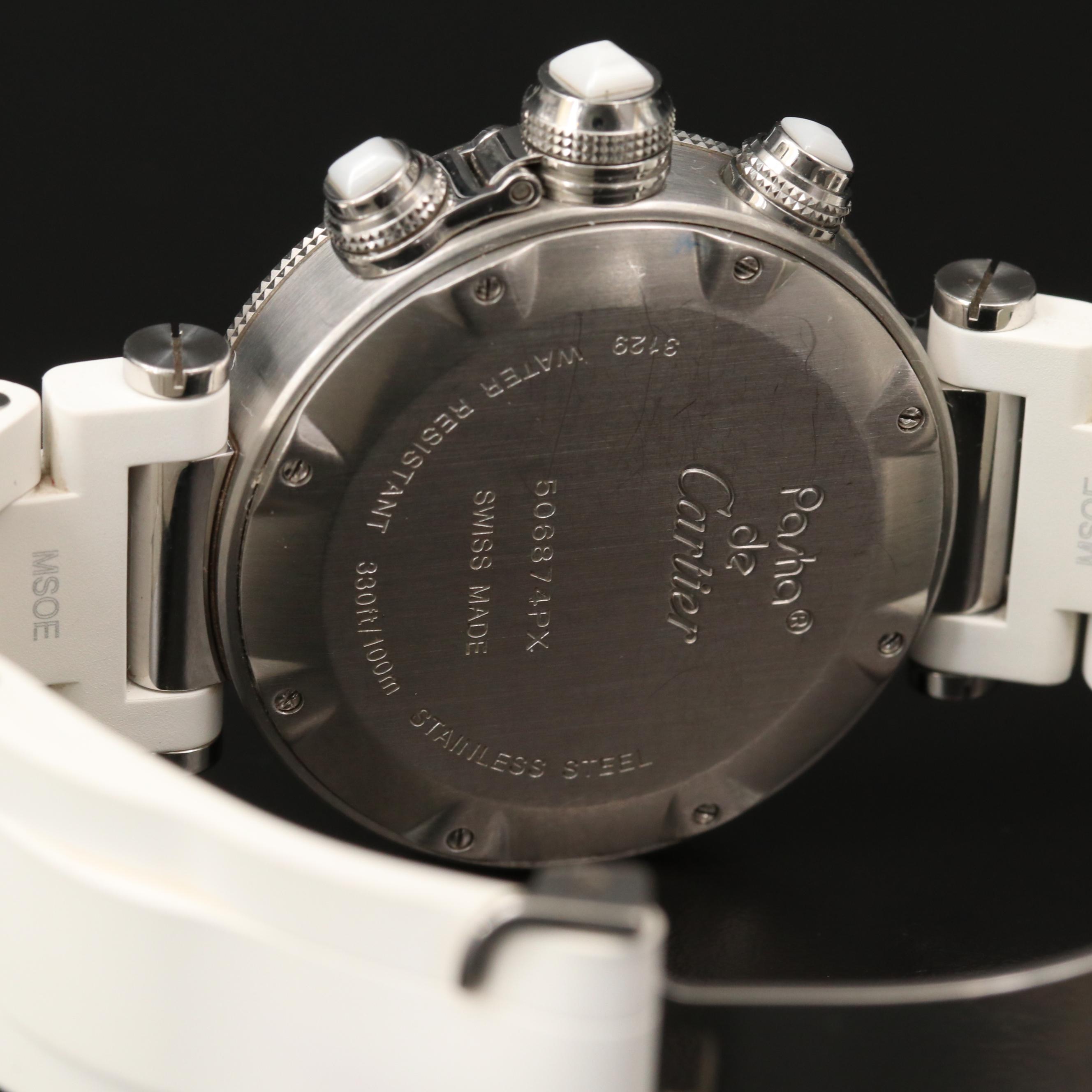 Cartier Pasha Seatimer 18K Rose Gold and Stainless Steel Chronograph Watch