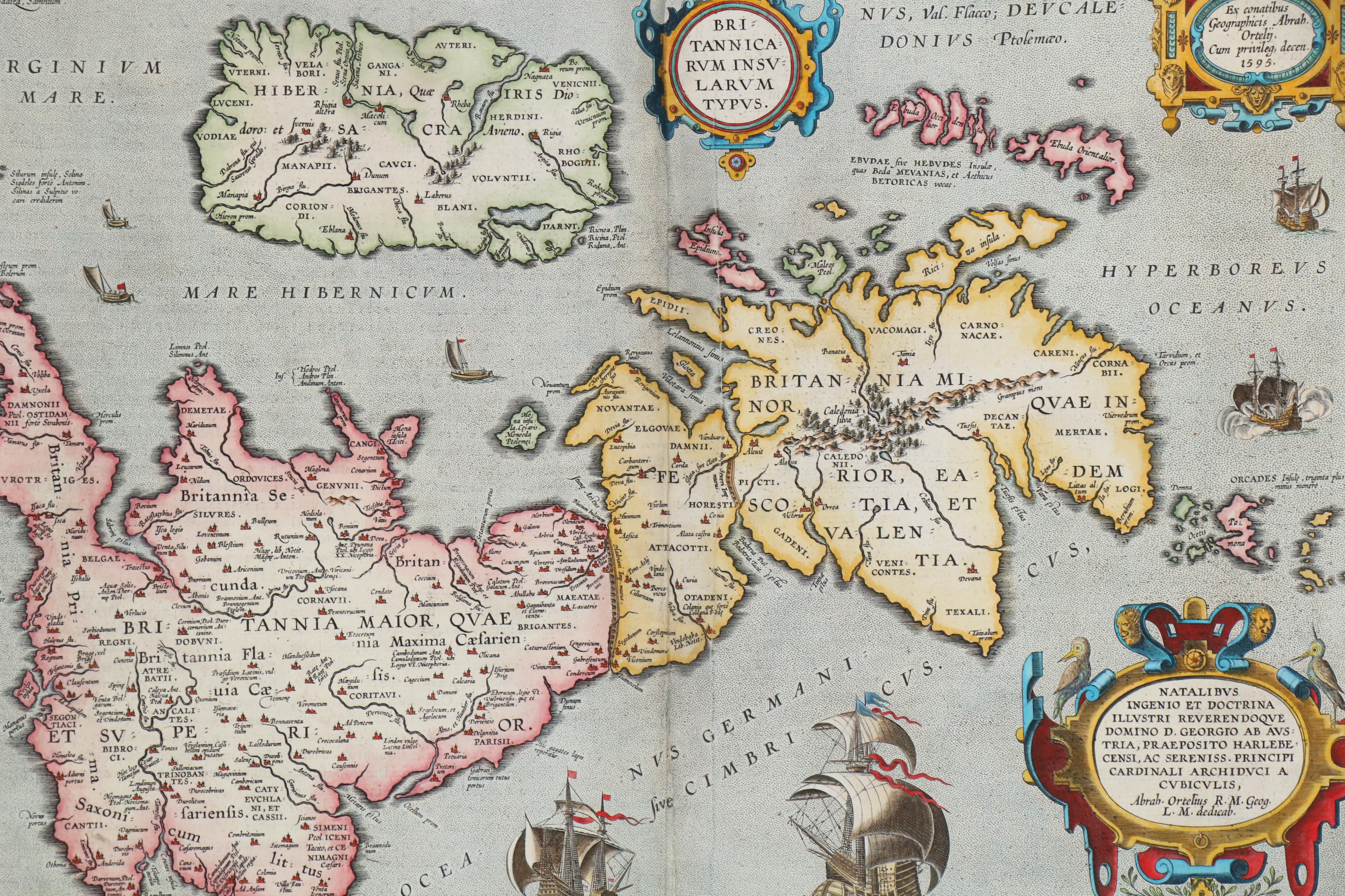 Abraham Ortelius Map "Britannicarum Insularum Typus" from "Parergon", 1624