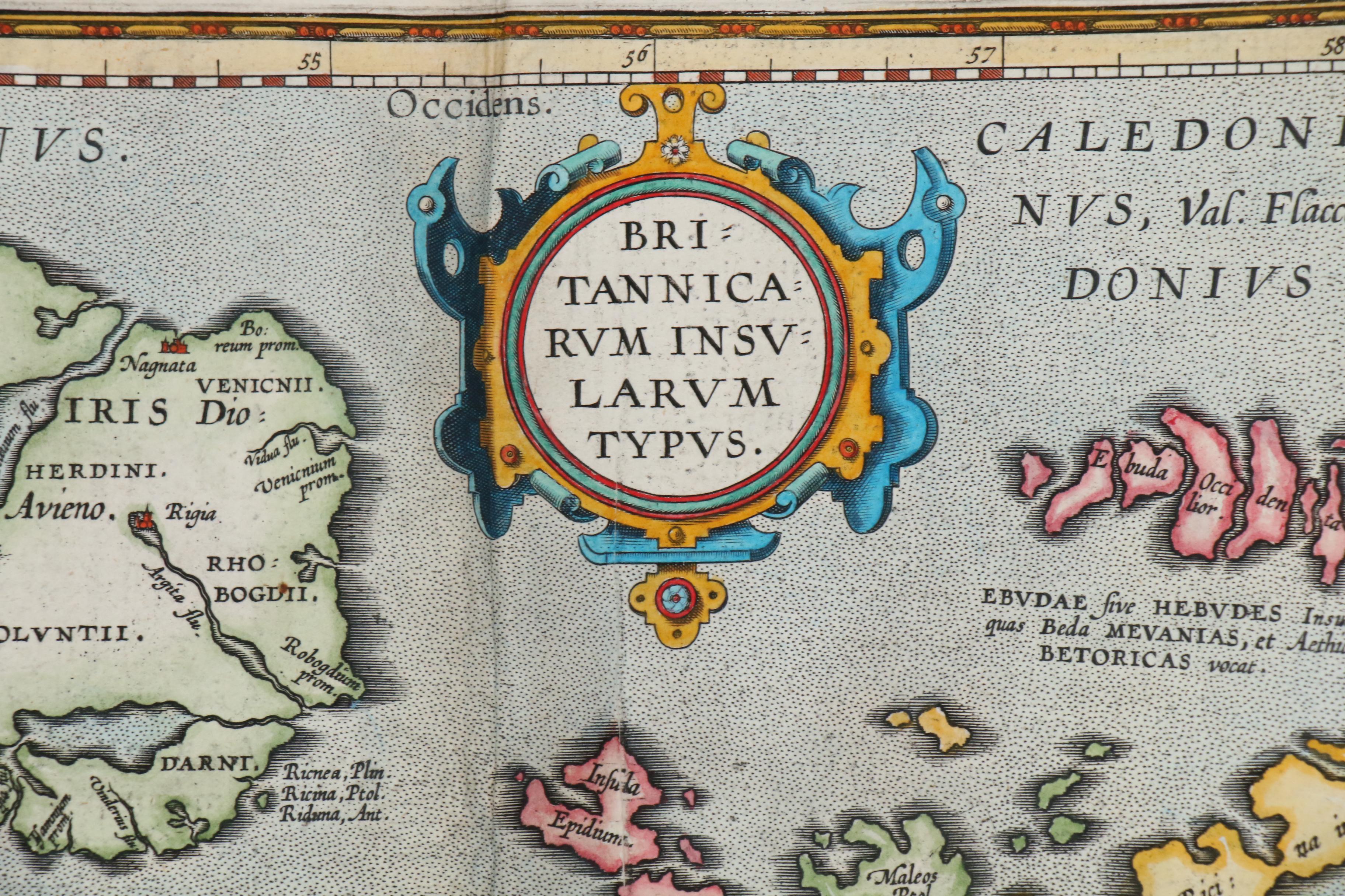 Abraham Ortelius Map "Britannicarum Insularum Typus" from "Parergon", 1624
