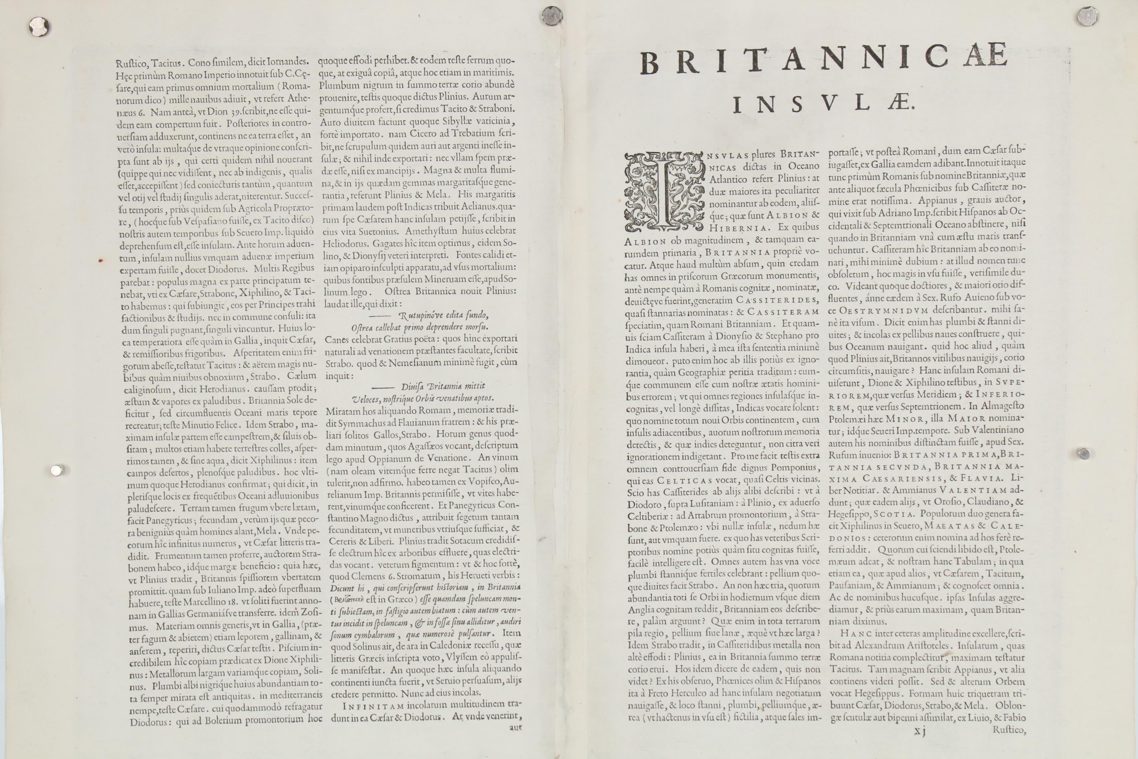 Abraham Ortelius Map "Britannicarum Insularum Typus" from "Parergon", 1624