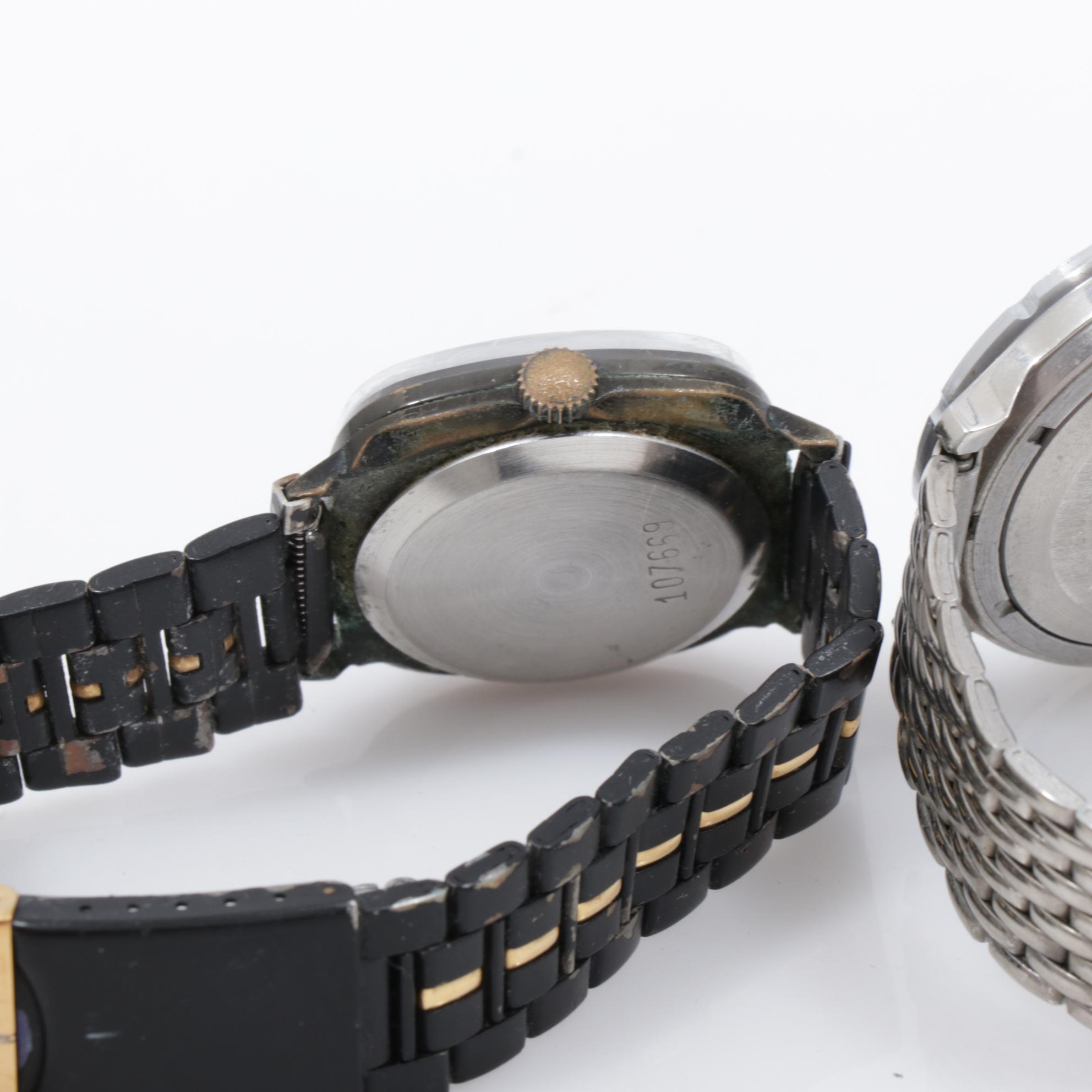 Vintage Russian Military Watch Collection Including Komandirskie