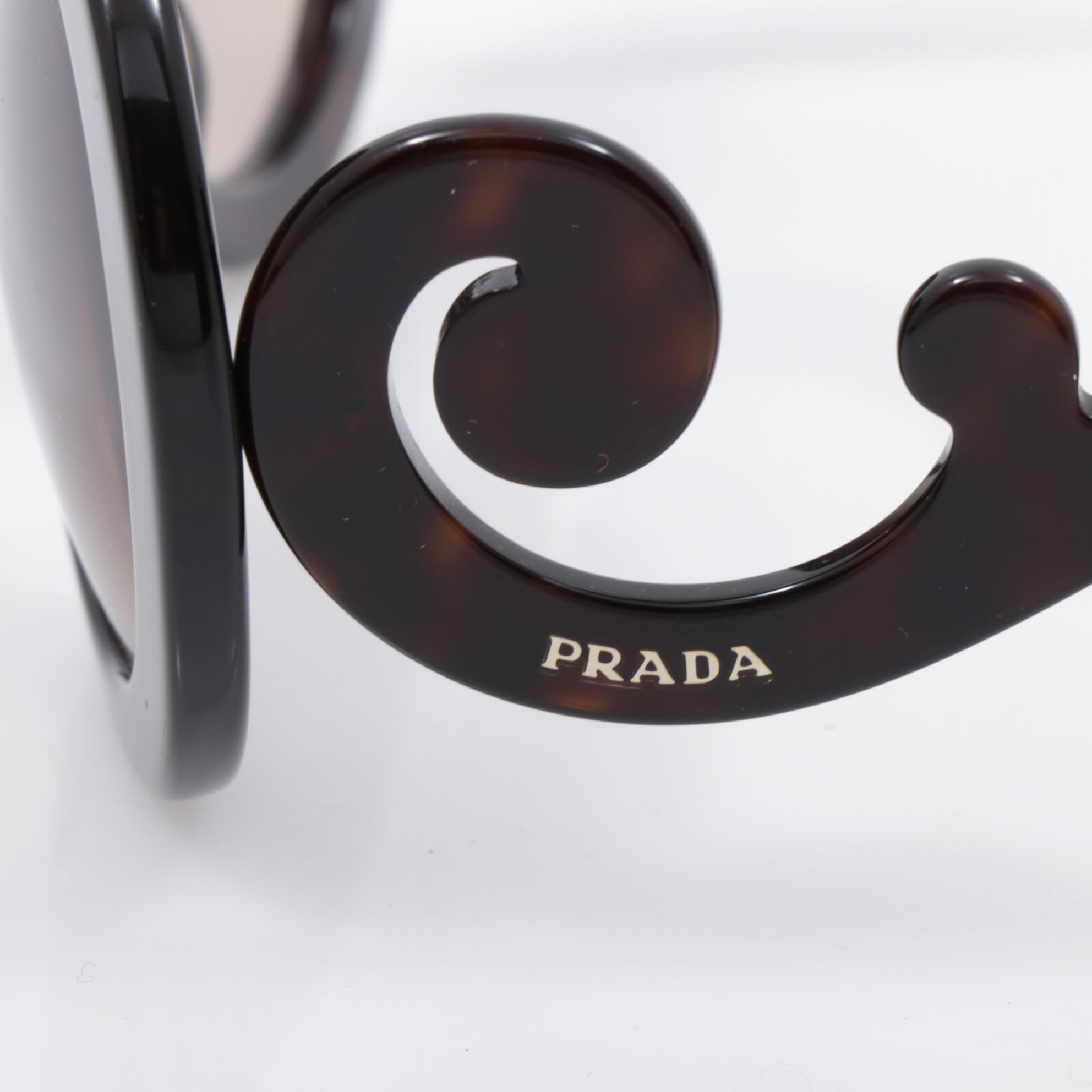 Prada Minimal Baroque 27N Sunglasses in Dark Tortoise with Case