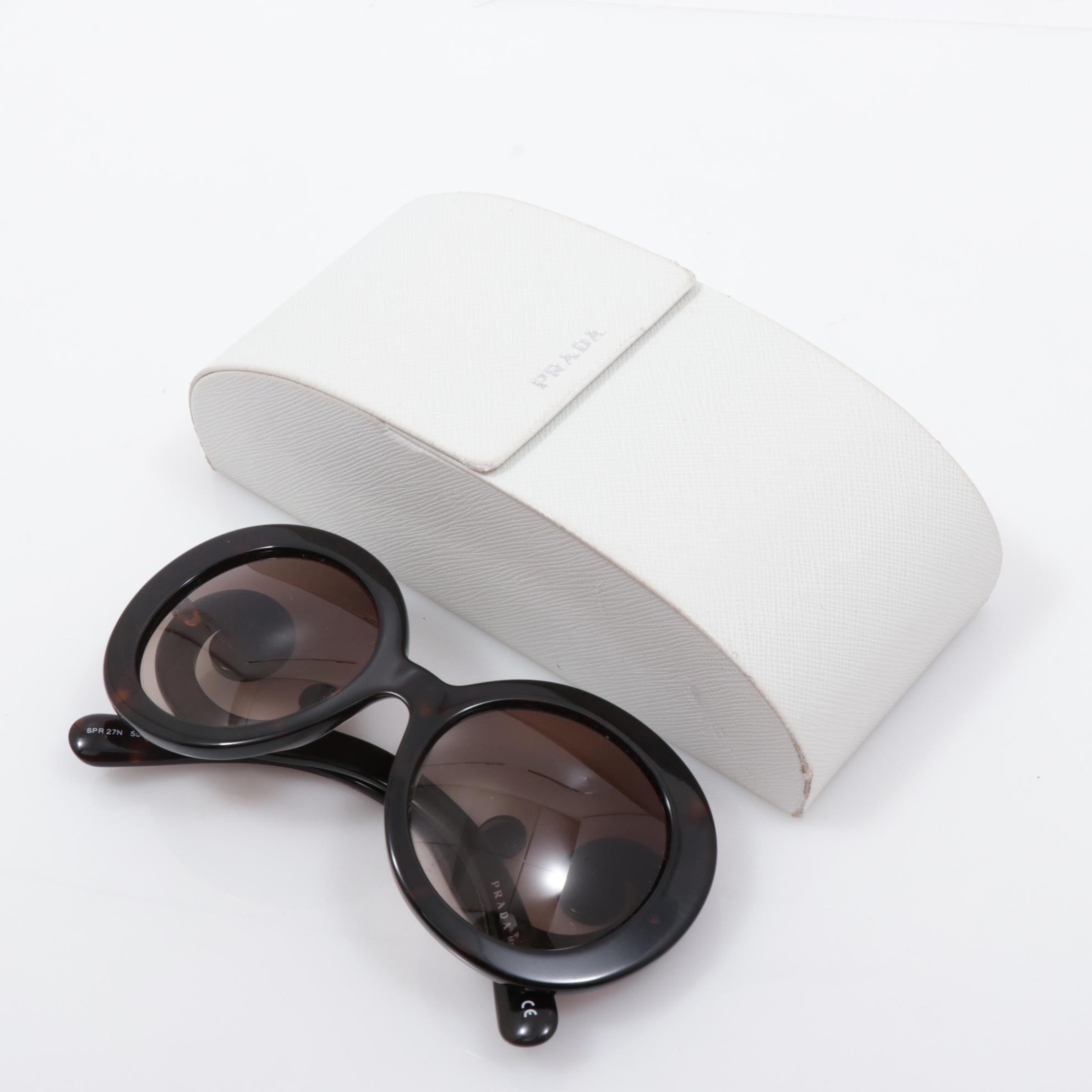 Prada Minimal Baroque 27N Sunglasses in Dark Tortoise with Case