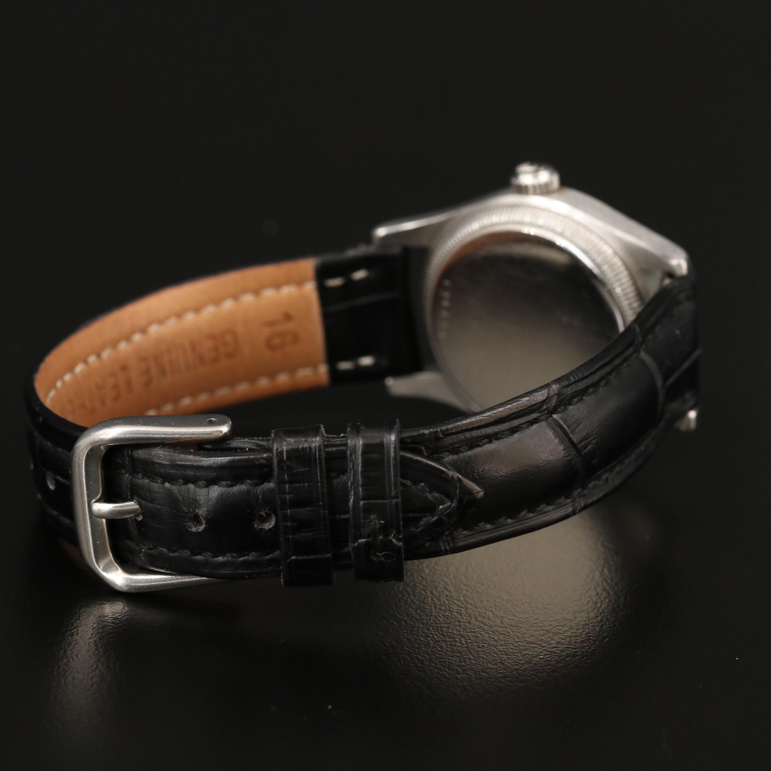 Rolex Junior Sport Stainless Steel Stem Wind Watch, Vintage