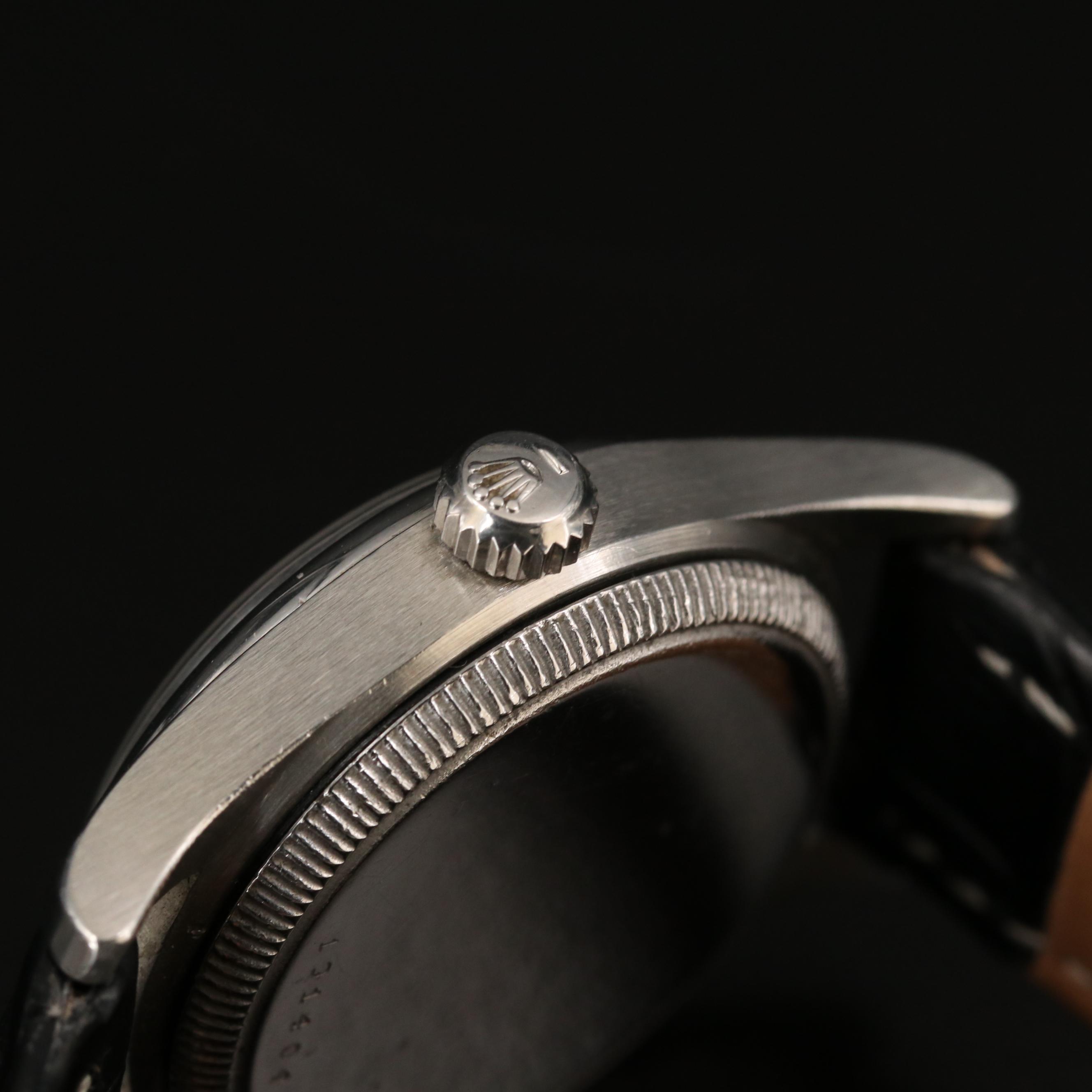 Rolex Junior Sport Stainless Steel Stem Wind Watch, Vintage