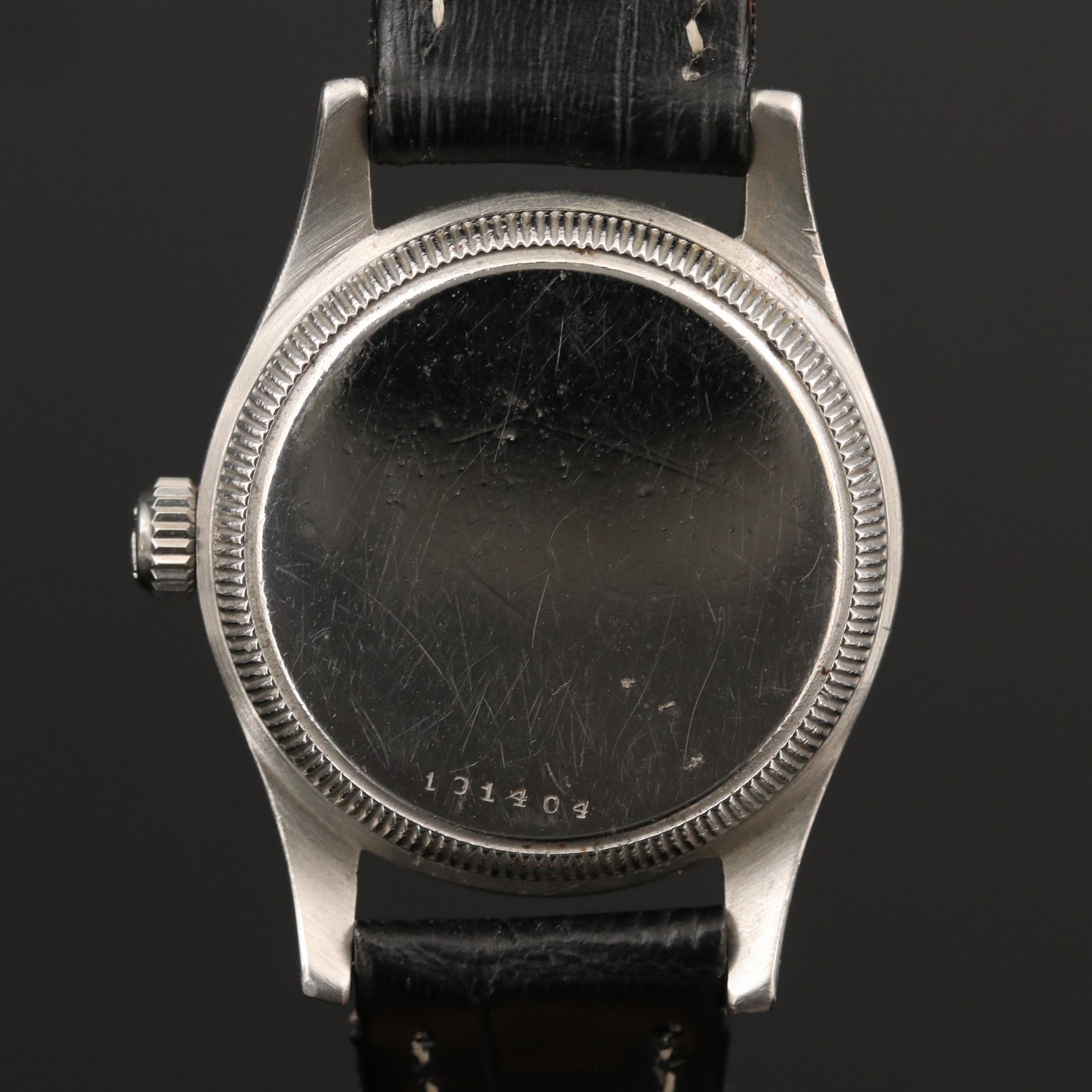 Rolex Junior Sport Stainless Steel Stem Wind Watch, Vintage