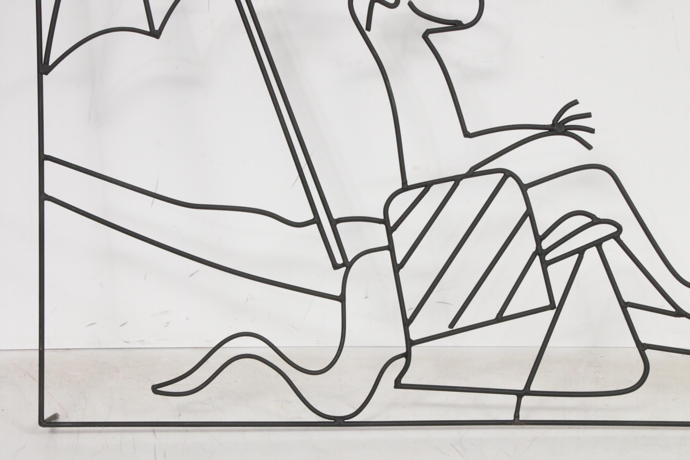 Barrett DeBusk Iron Beach Scene Sculpture Wall Hanging