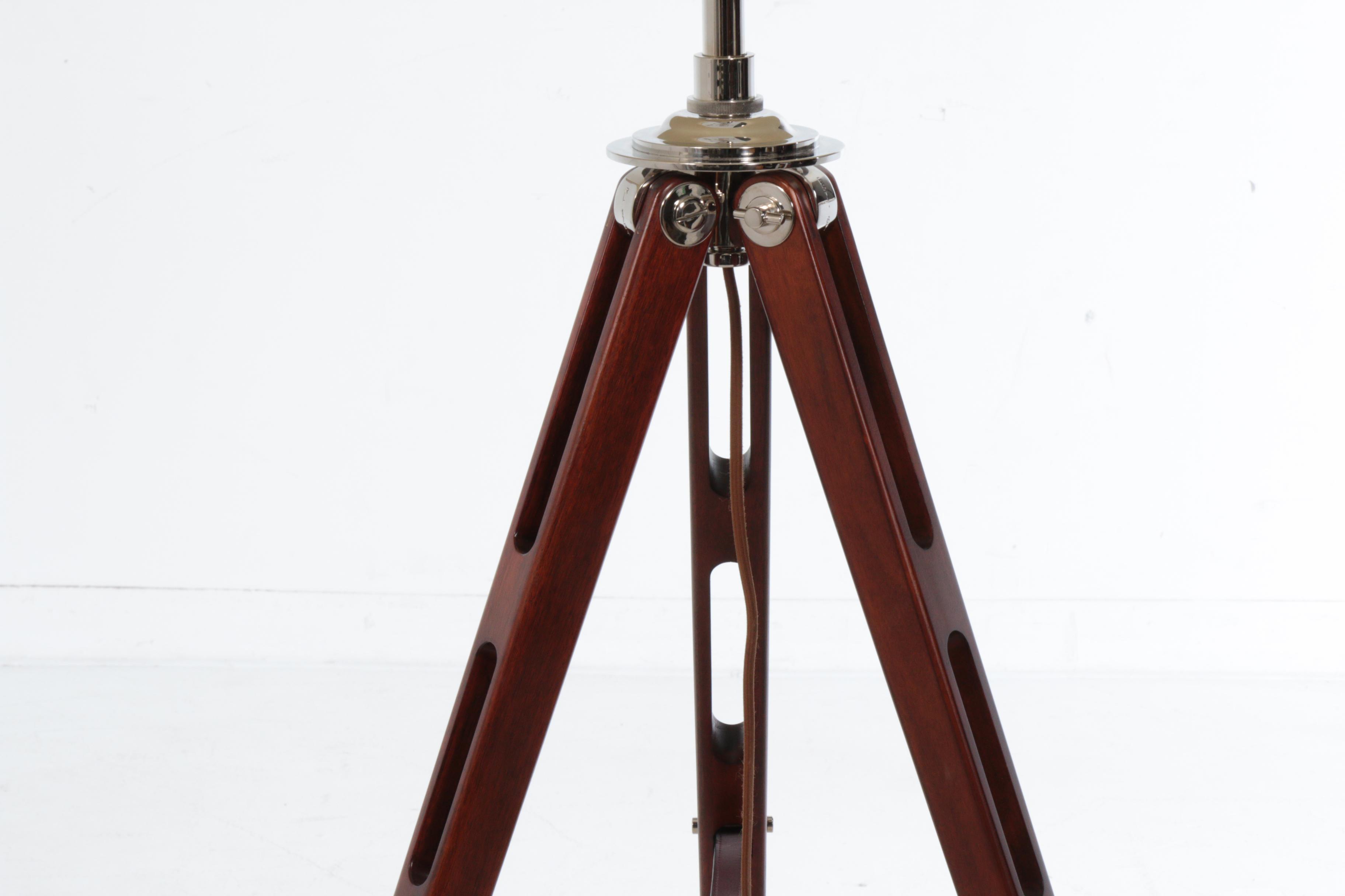Holden Mahogany Surveyor's Floor Lamp Designed by Ralph Lauren