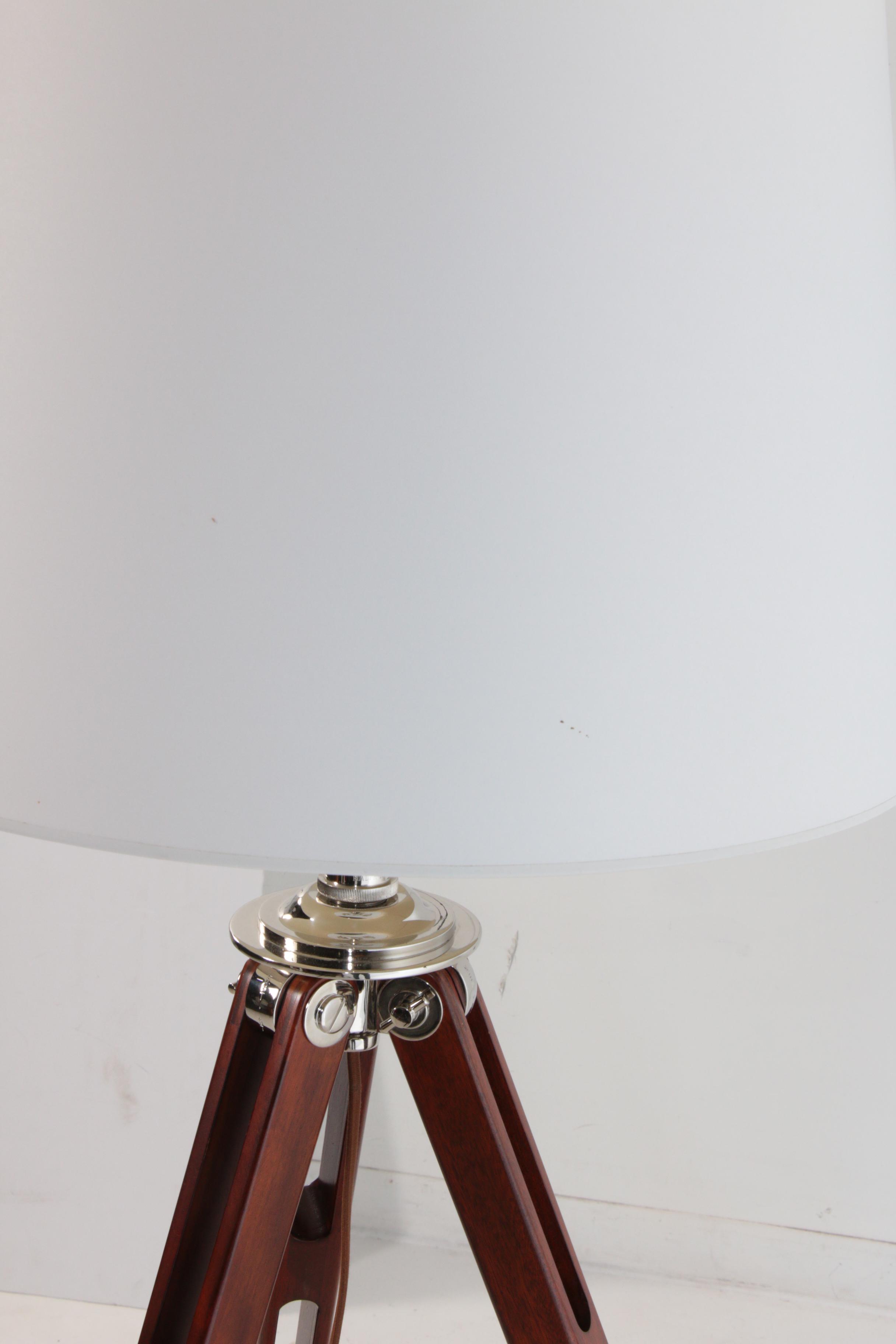 Holden Mahogany Surveyor's Floor Lamp Designed by Ralph Lauren