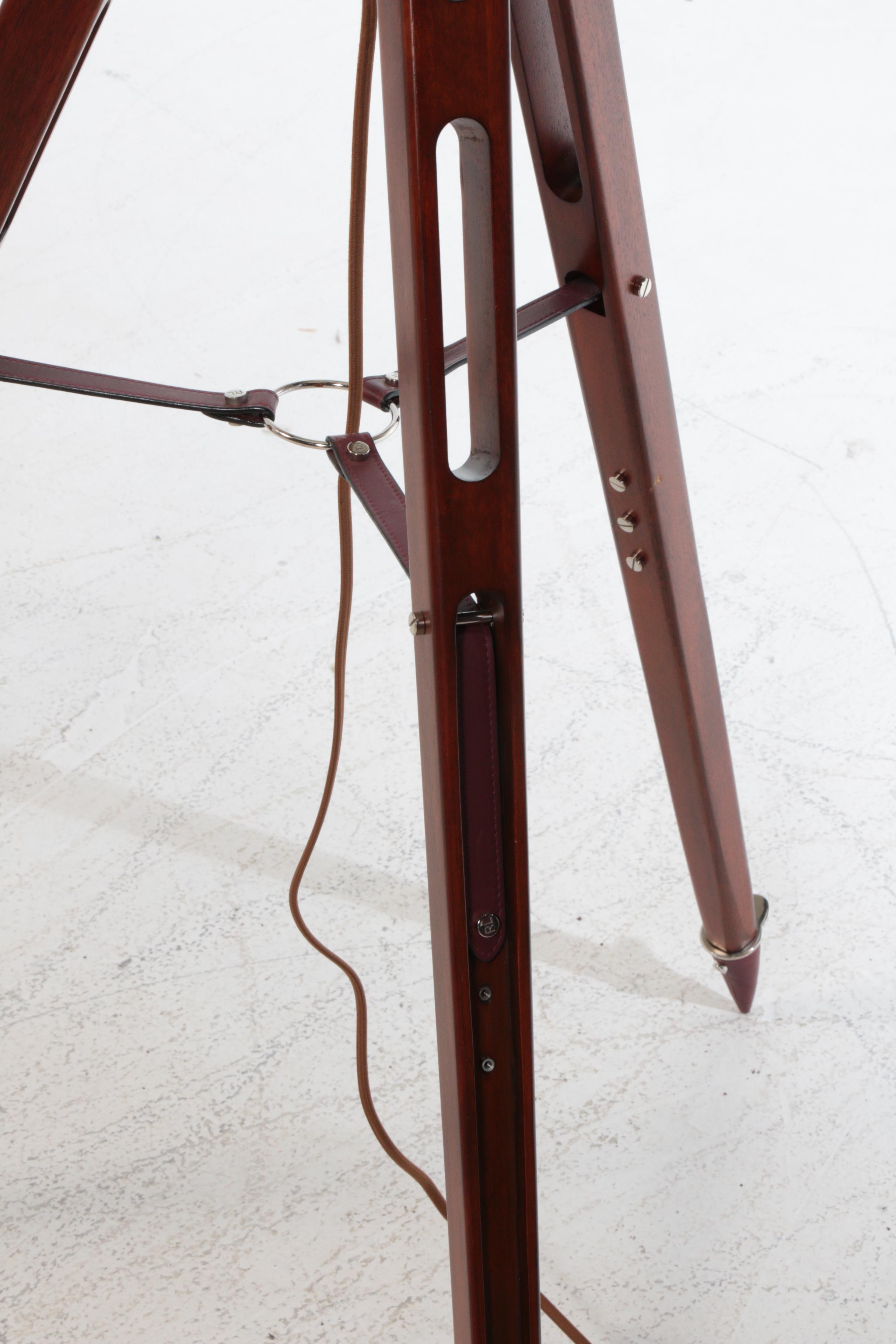 Holden Mahogany Surveyor's Floor Lamp Designed by Ralph Lauren