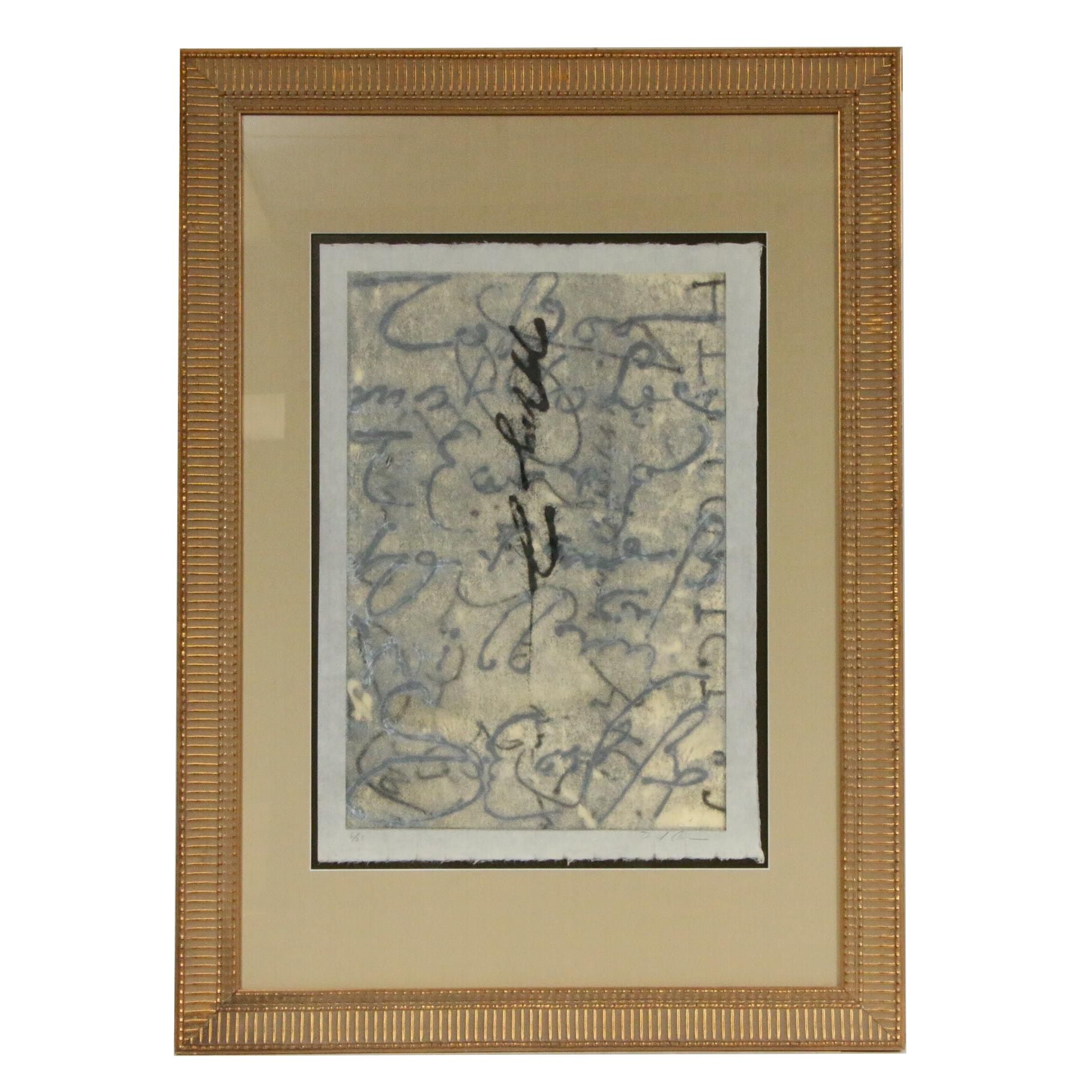 David Carrino Relief Print "May I," circa 1996