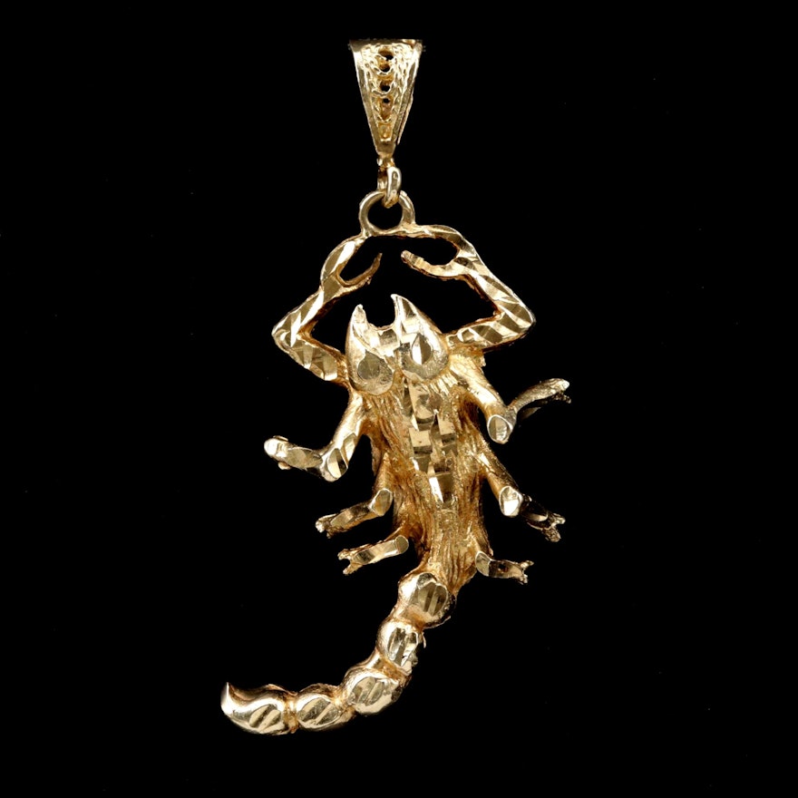 10K Scorpion Pendant