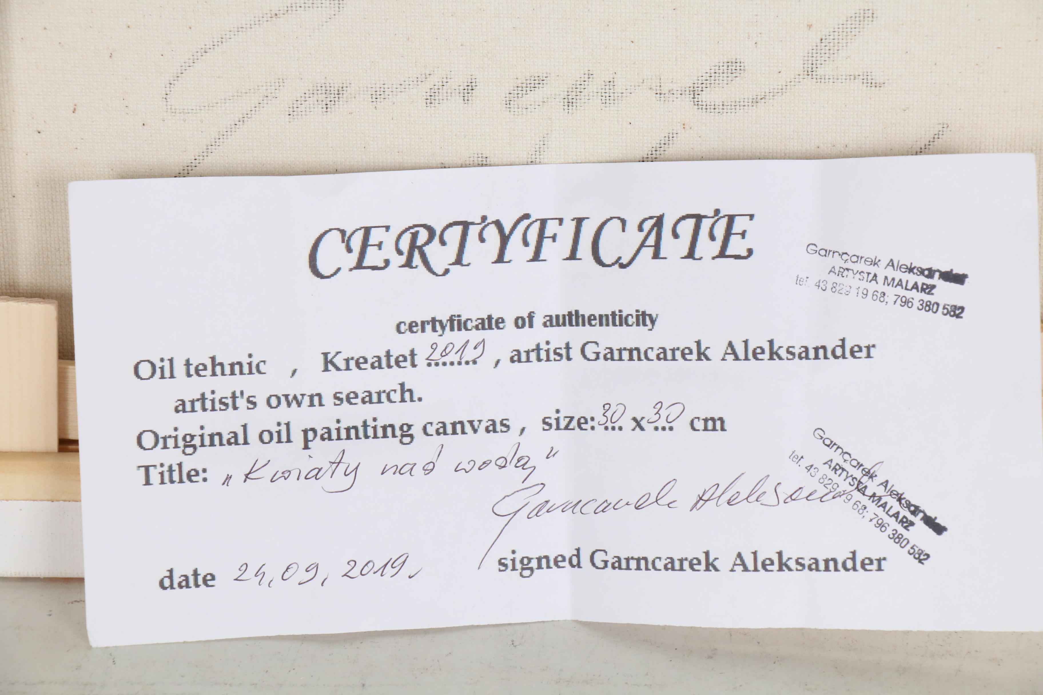 Garncarek Aleksander Oil Painting "Kwiaty nad wodą"