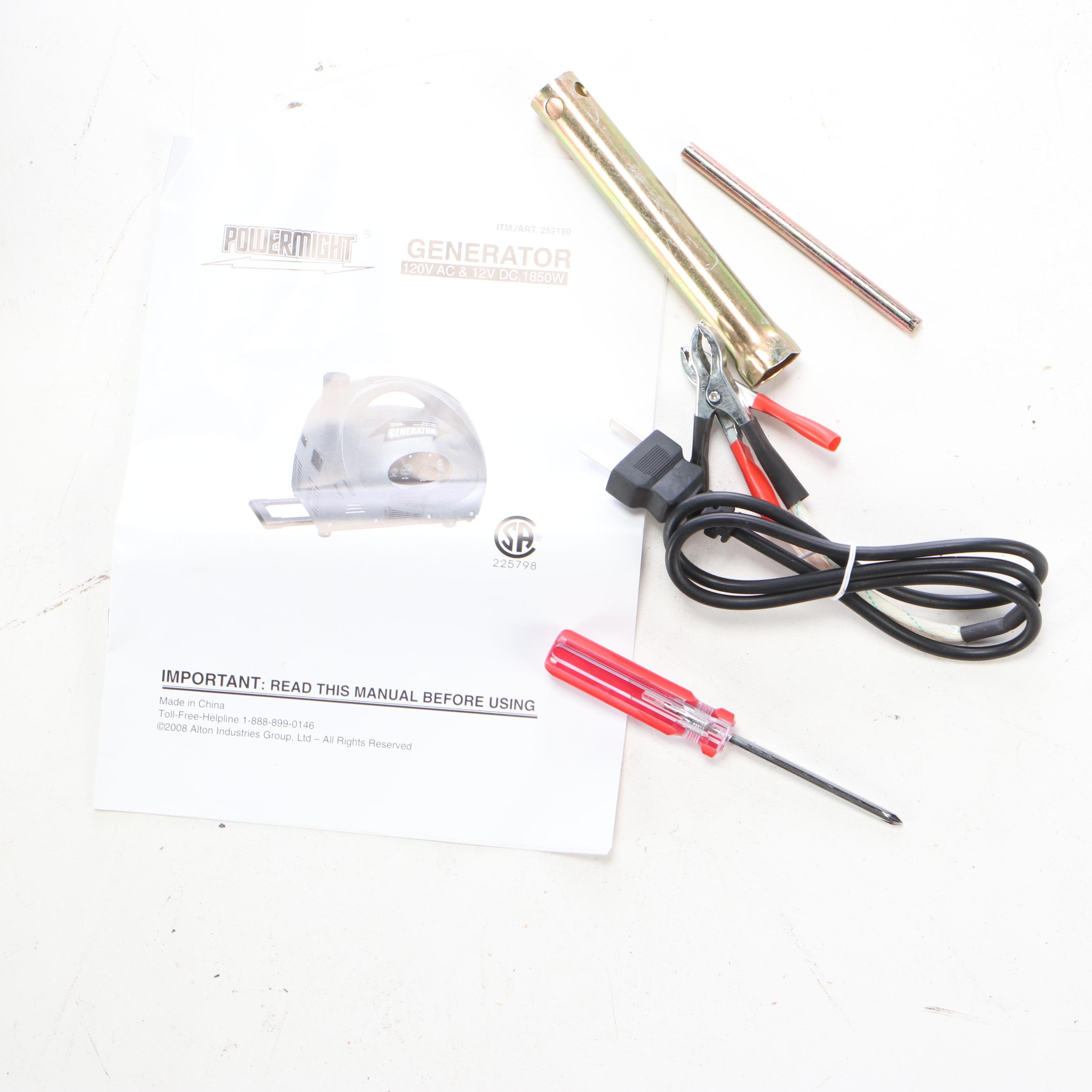 Powermight Portable Generator, 1850 Watts