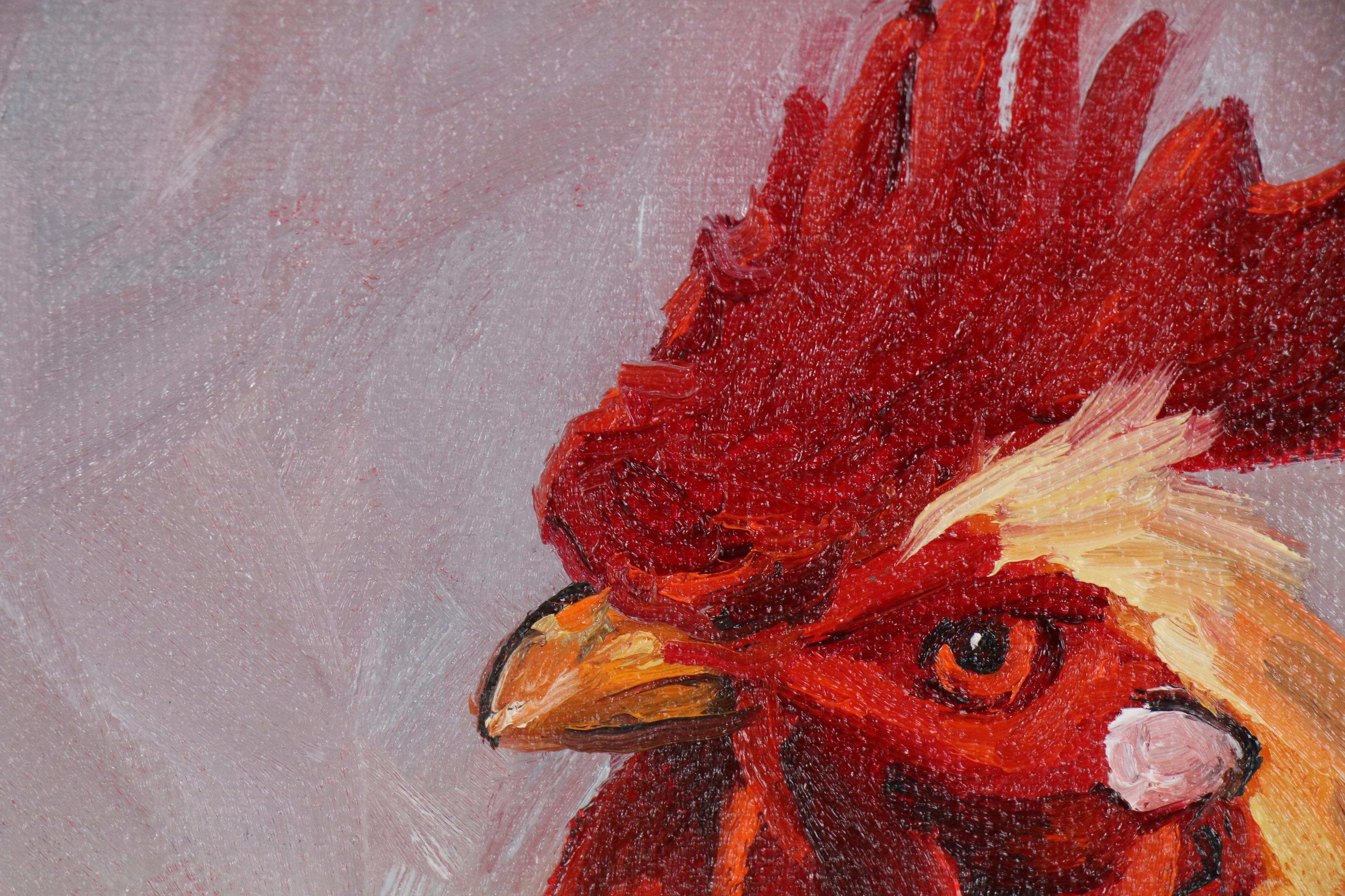 Norma Wilson Oil Painting of Chicken