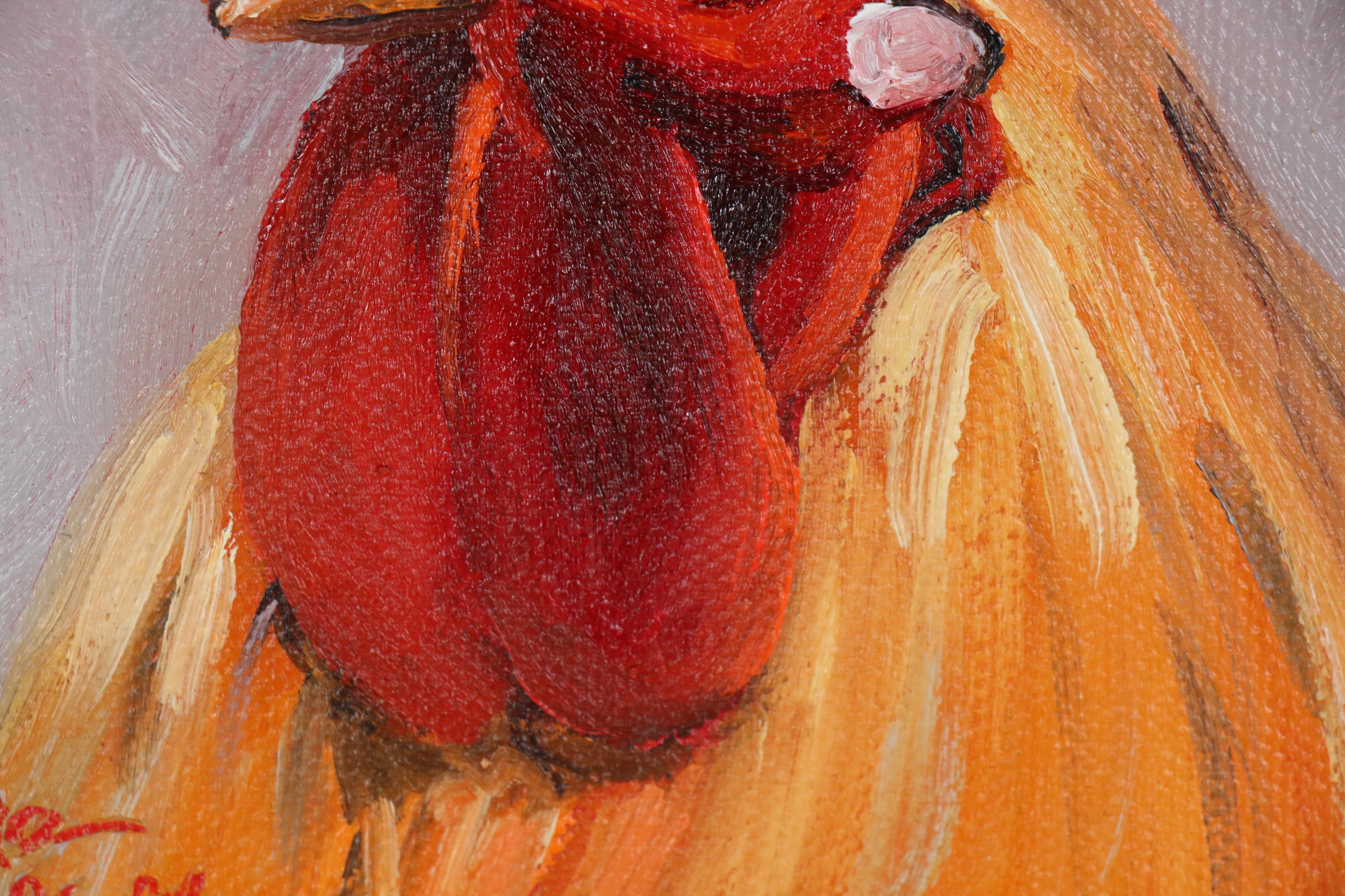 Norma Wilson Oil Painting of Chicken