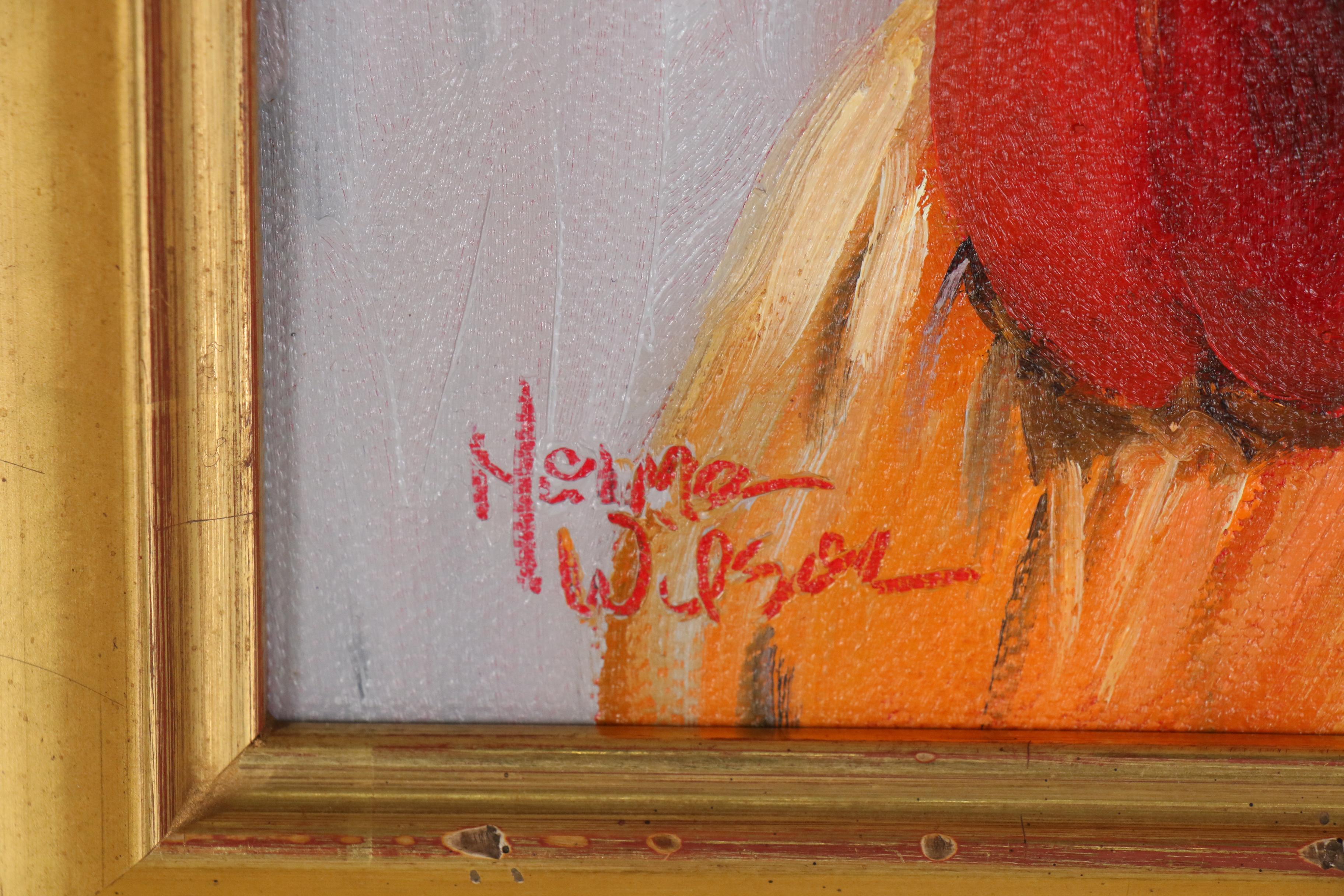 Norma Wilson Oil Painting of Chicken