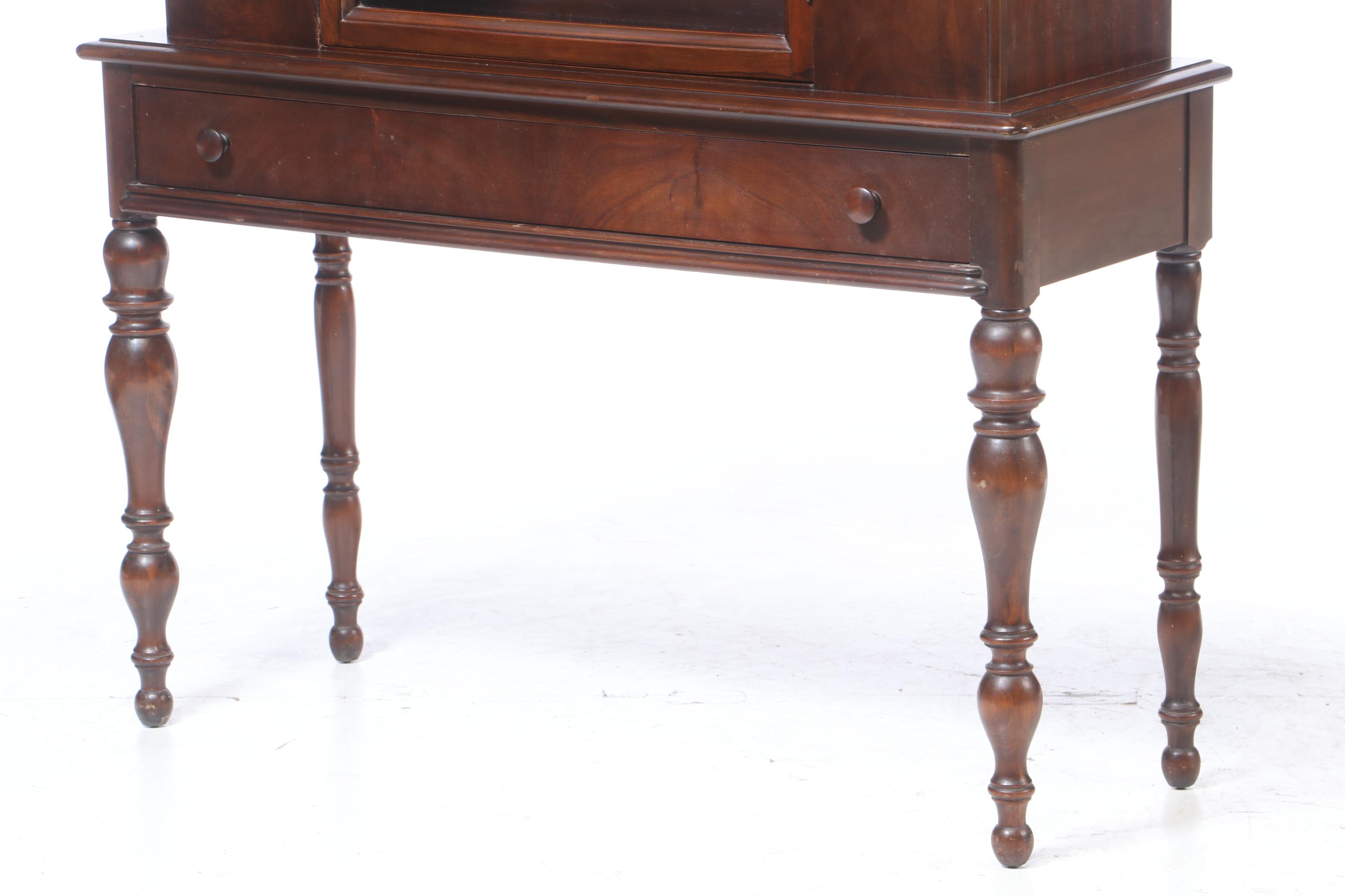 Limbert Federal Style Mahogany-Veneered and Stained China Cabinet, circa 1930