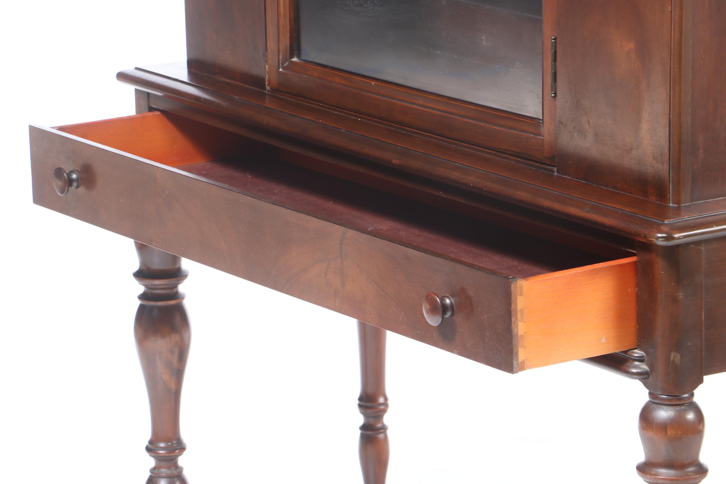 Limbert Federal Style Mahogany-Veneered and Stained China Cabinet, circa 1930