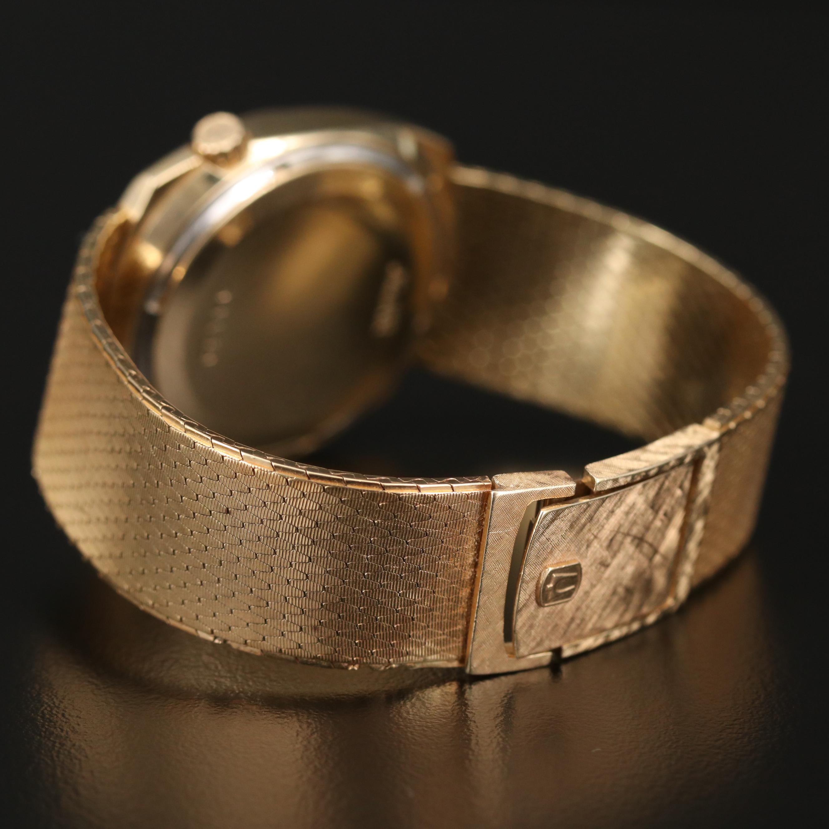 Vintage Bulova Accutron 14K Gold Watch With Date, 1971