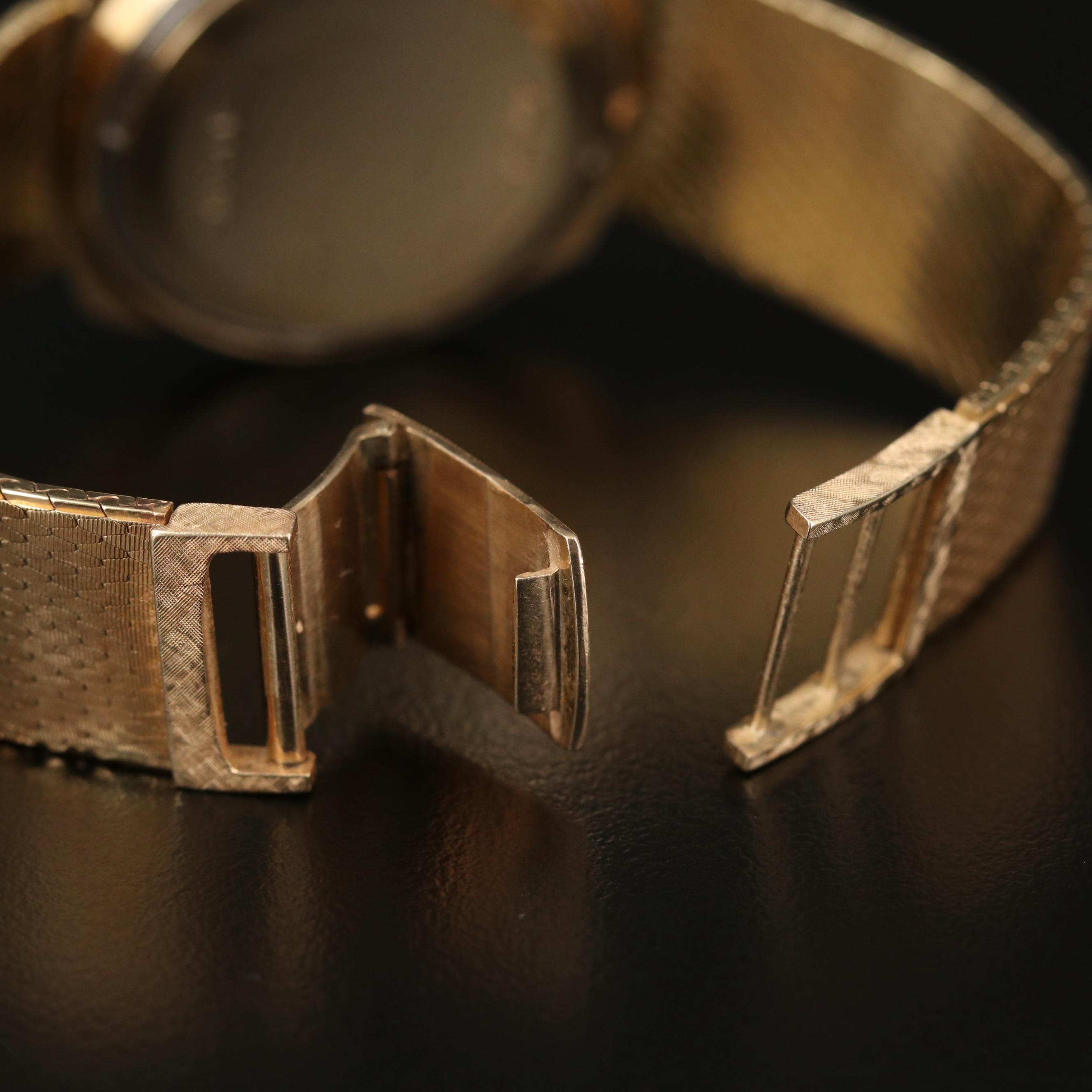 Vintage Bulova Accutron 14K Gold Watch With Date, 1971