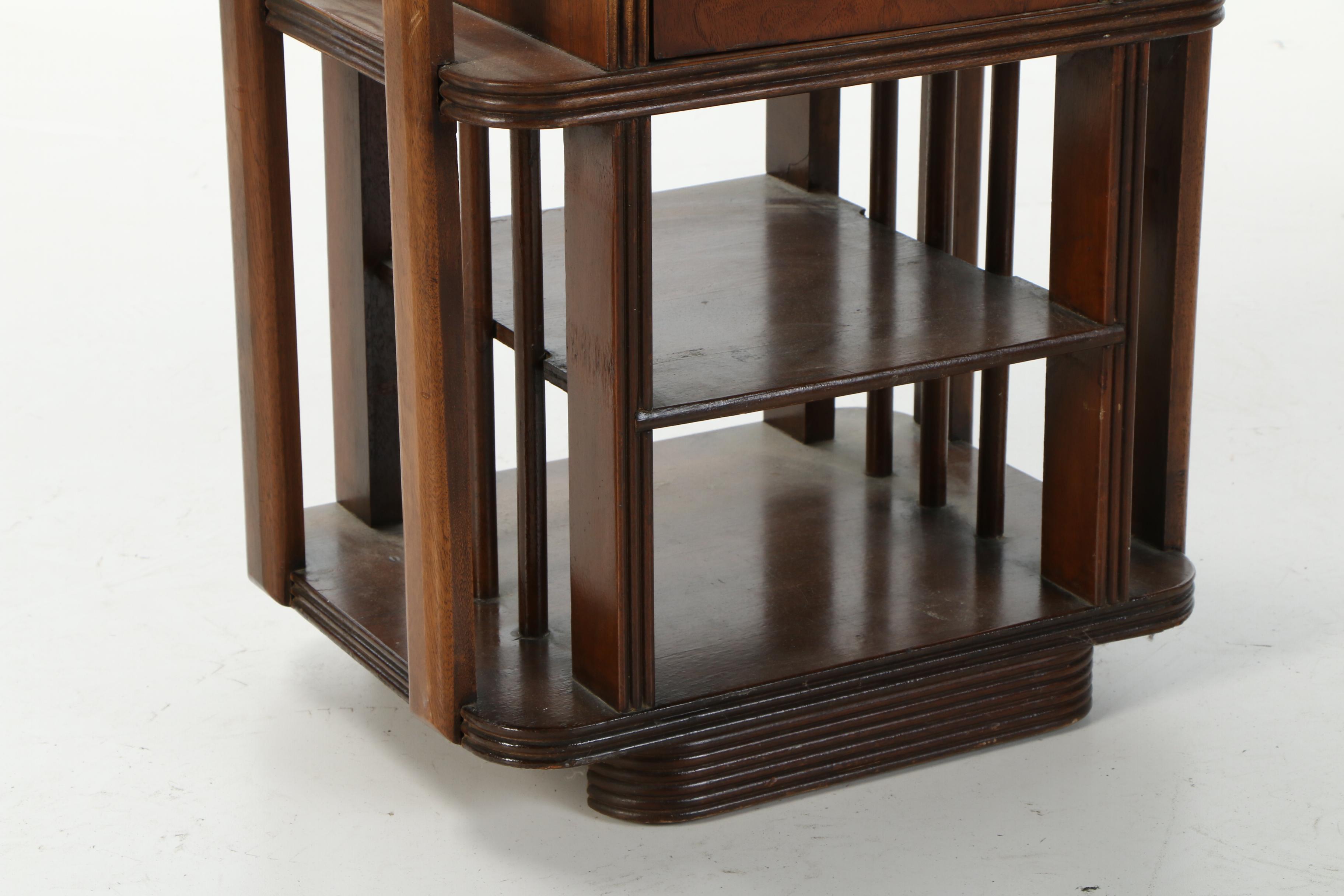 Art Deco Walnut and Figured Walnut Smoking Cabinet