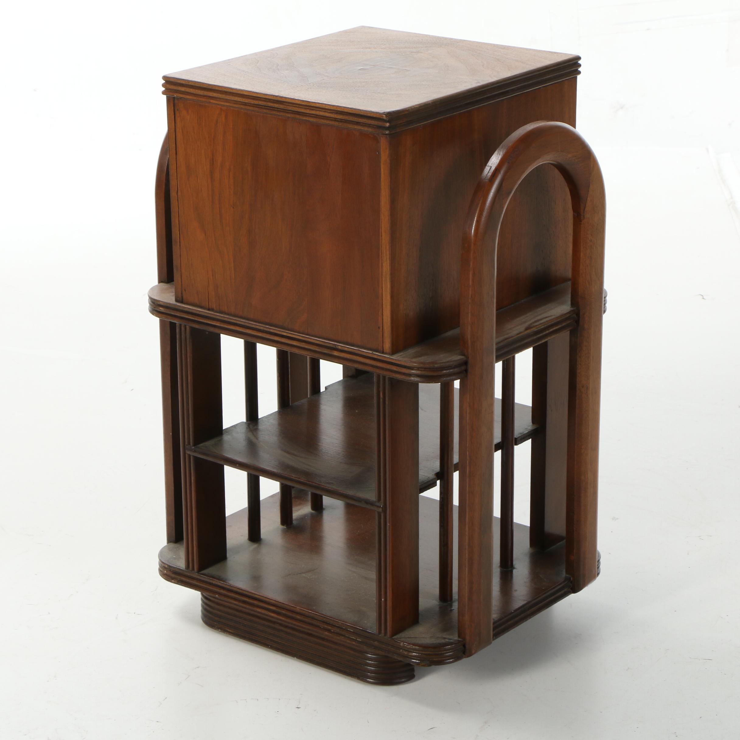 Art Deco Walnut and Figured Walnut Smoking Cabinet