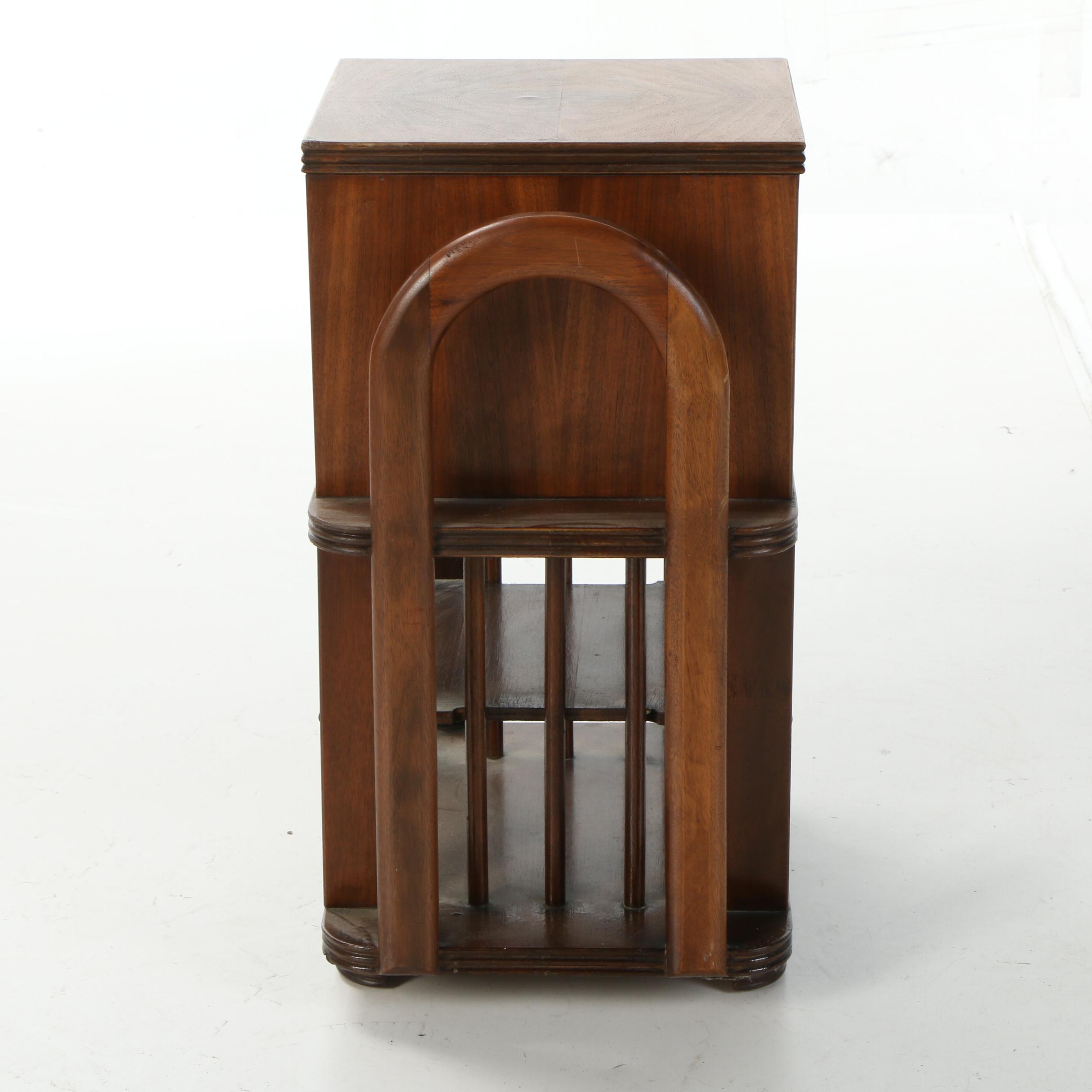 Art Deco Walnut and Figured Walnut Smoking Cabinet