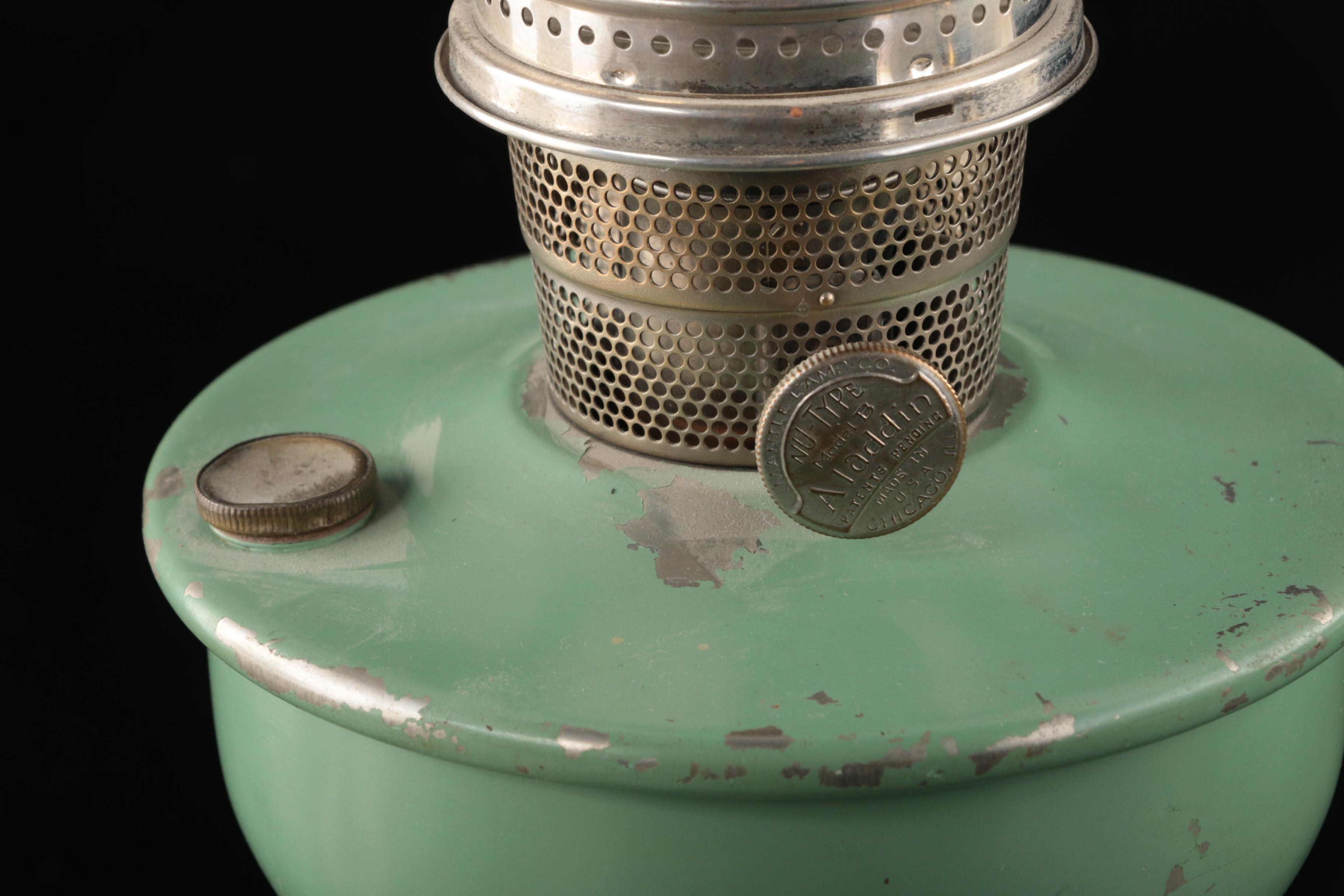 Aladdin Model B Chicago Burner Kerosene Lamps,  Circa 1940s