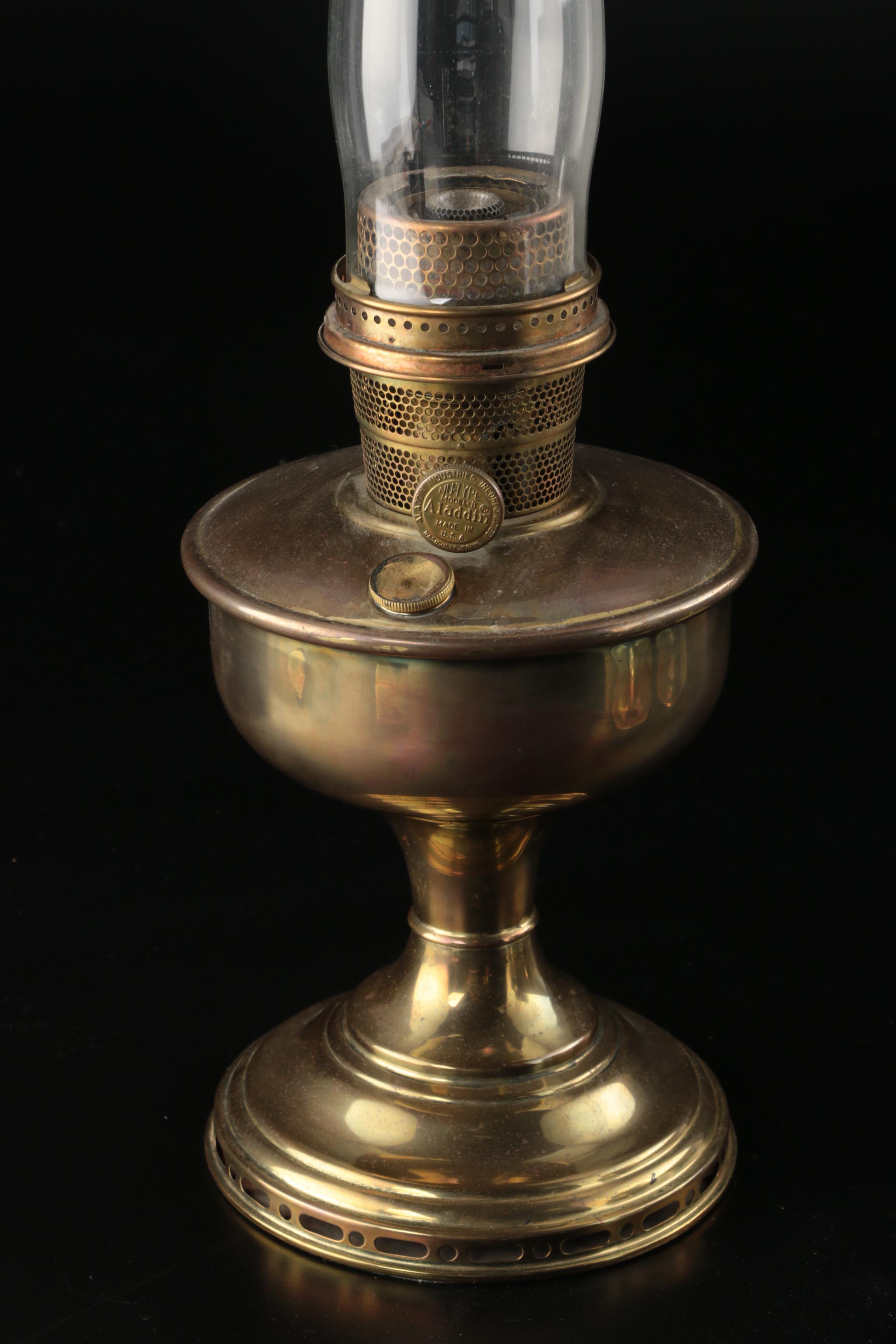 Aladdin Model B, Model C and Model 23 Metal Hurricane Lamps