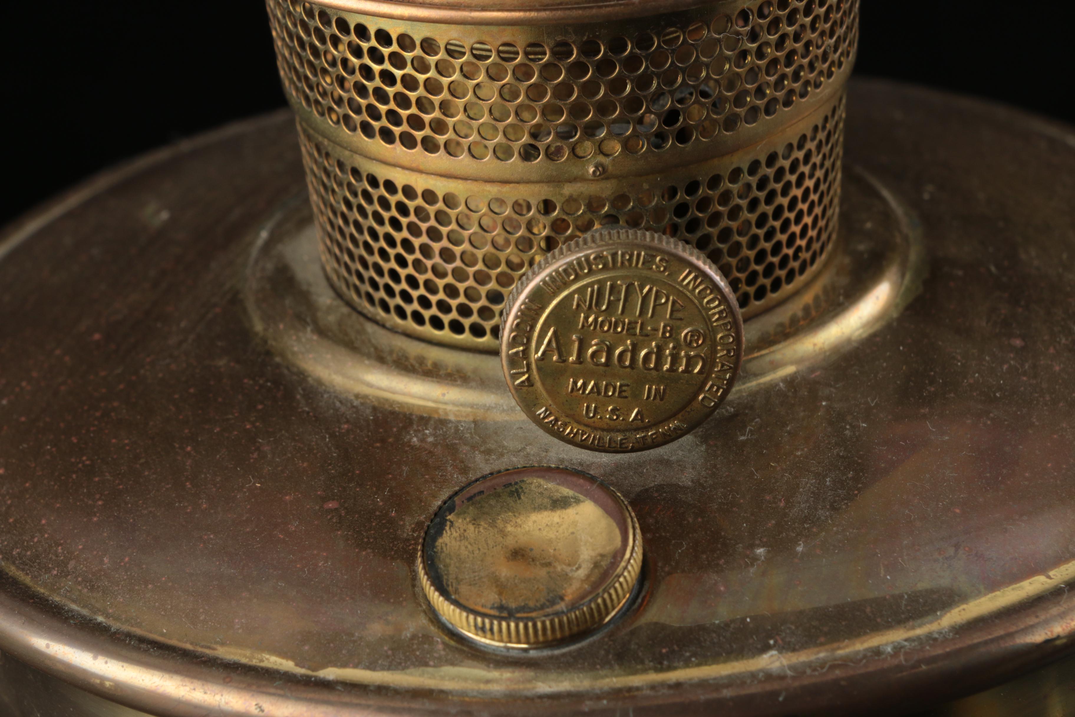 Aladdin Model B, Model C and Model 23 Metal Hurricane Lamps