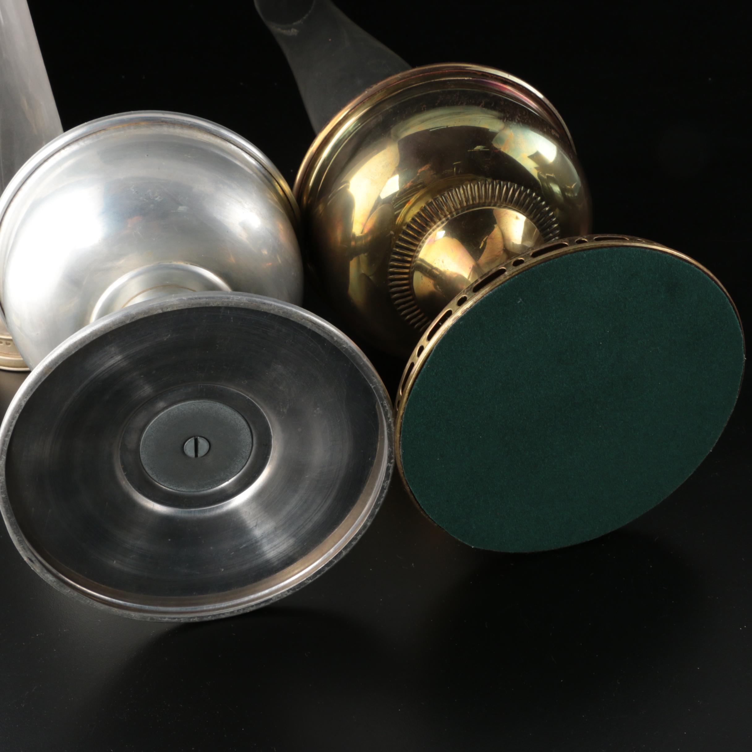 Aladdin Model B, Model C and Model 23 Metal Hurricane Lamps