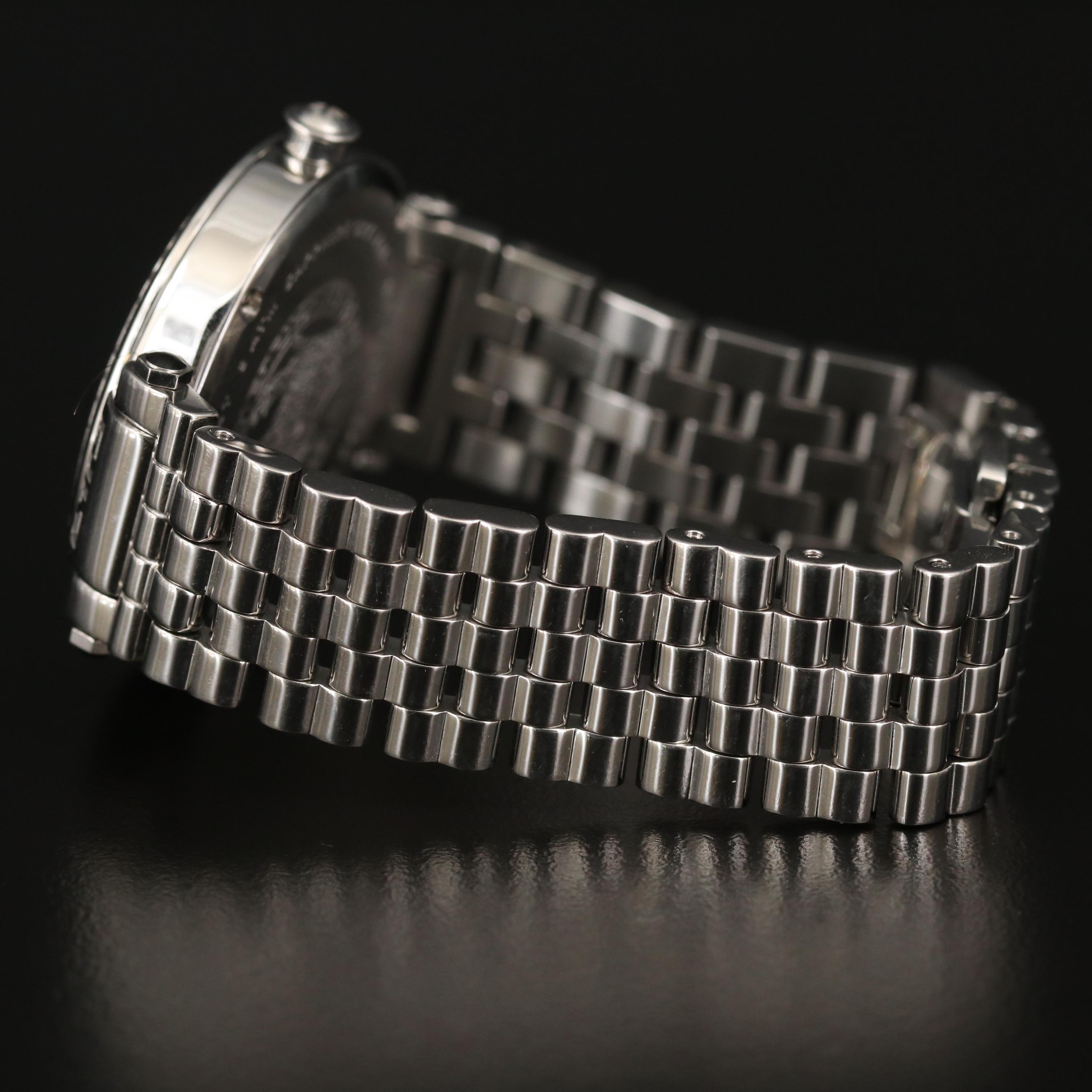 Effy Panther Stainless Steel and Diamond Quartz Watch