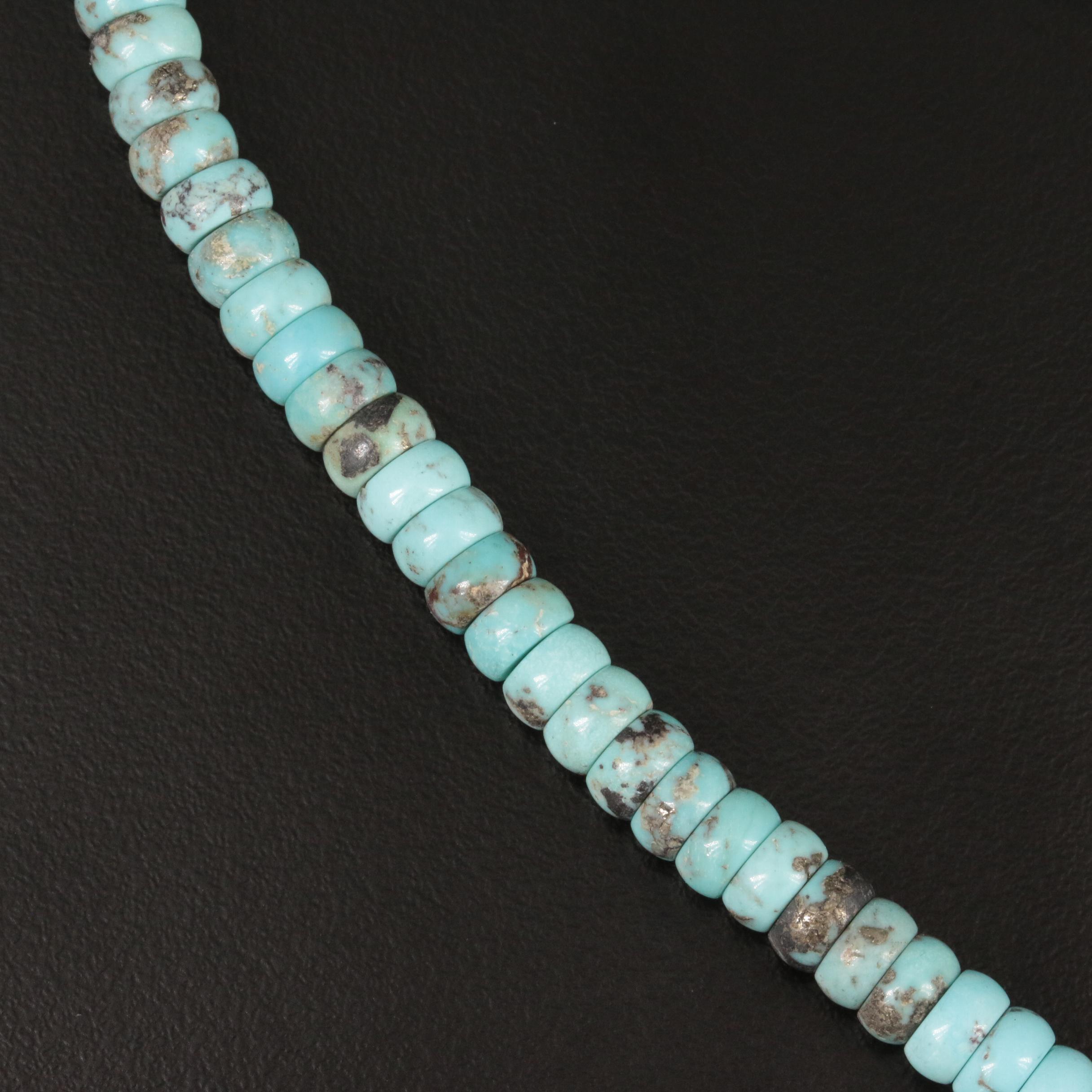 Melvin Cleveland Navajo Diné Sterling Necklace with Kachina Surface
