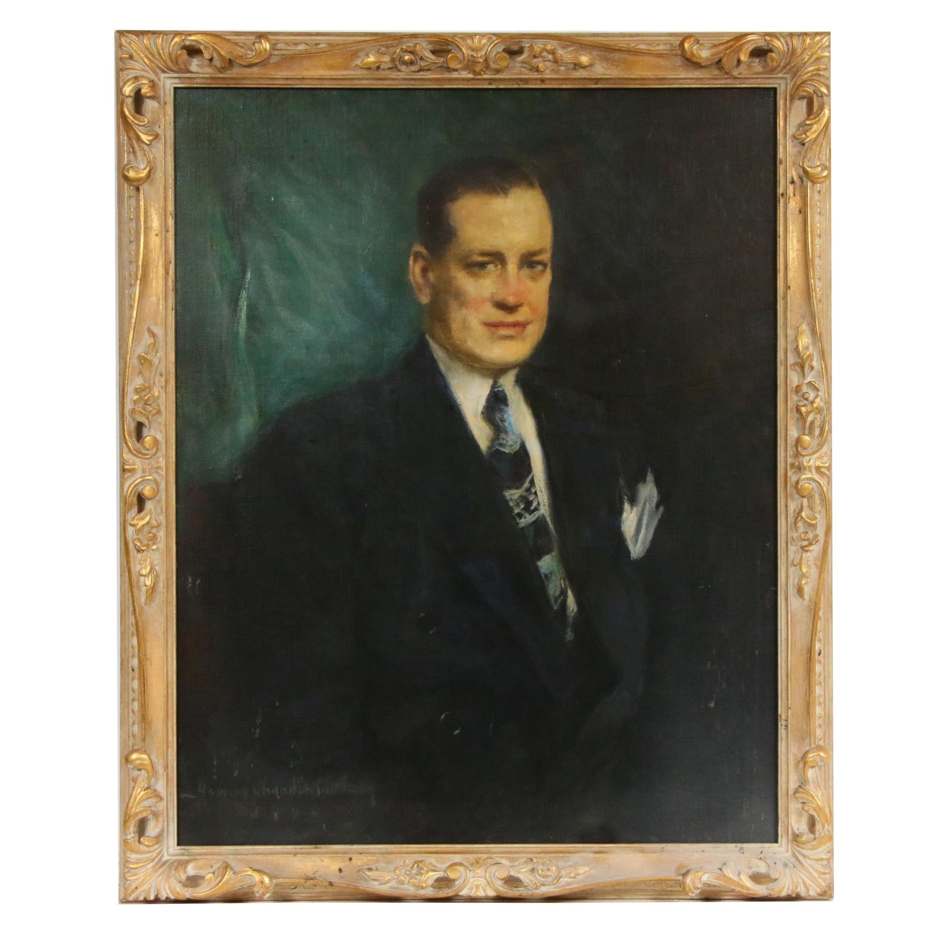 Howard Chandler Christy Male Portrait Oil Painting, 1946