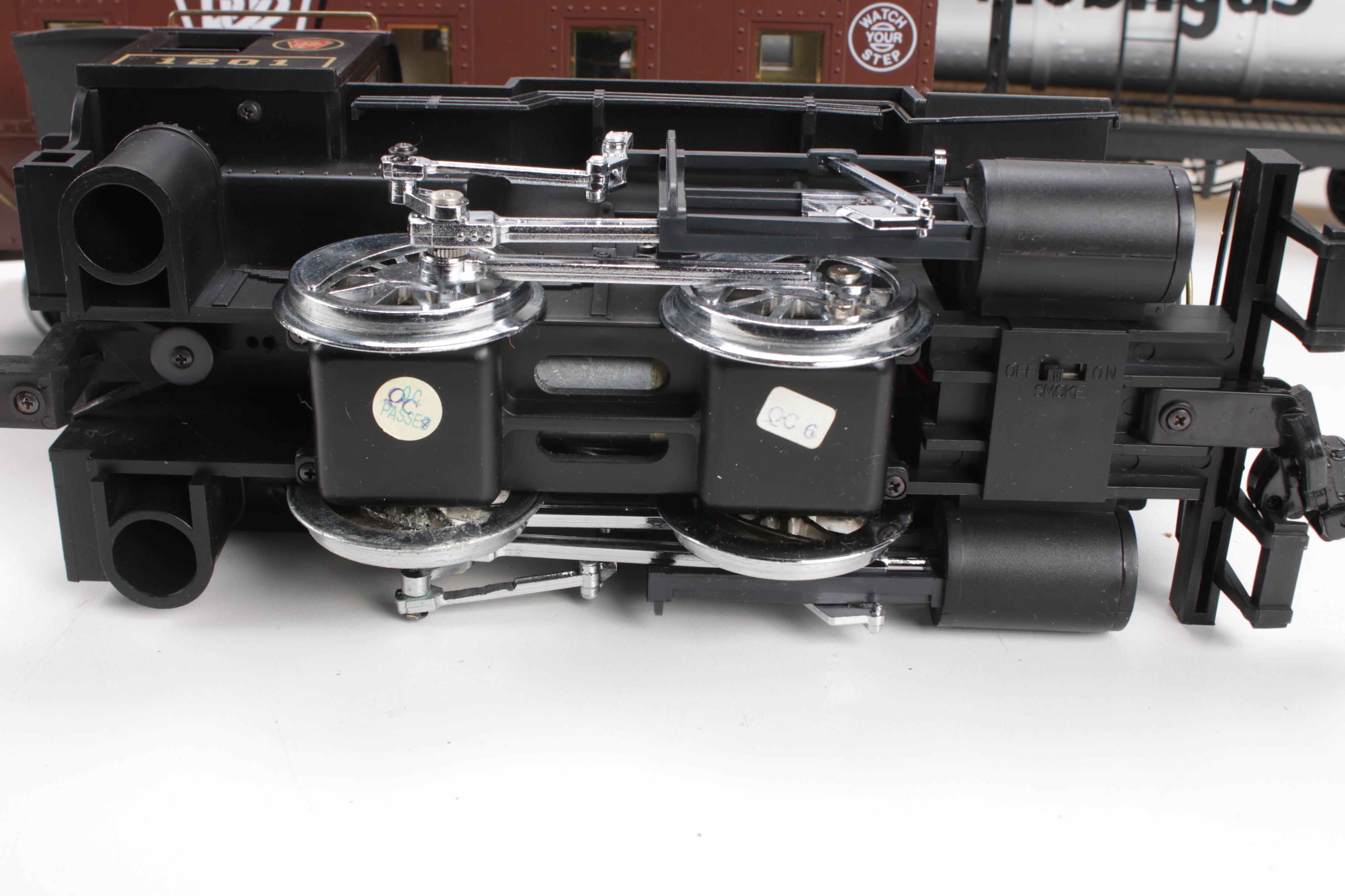 G Scale Train Cars with AristoCraft PRR 1201 Steam Locomotive and Tender