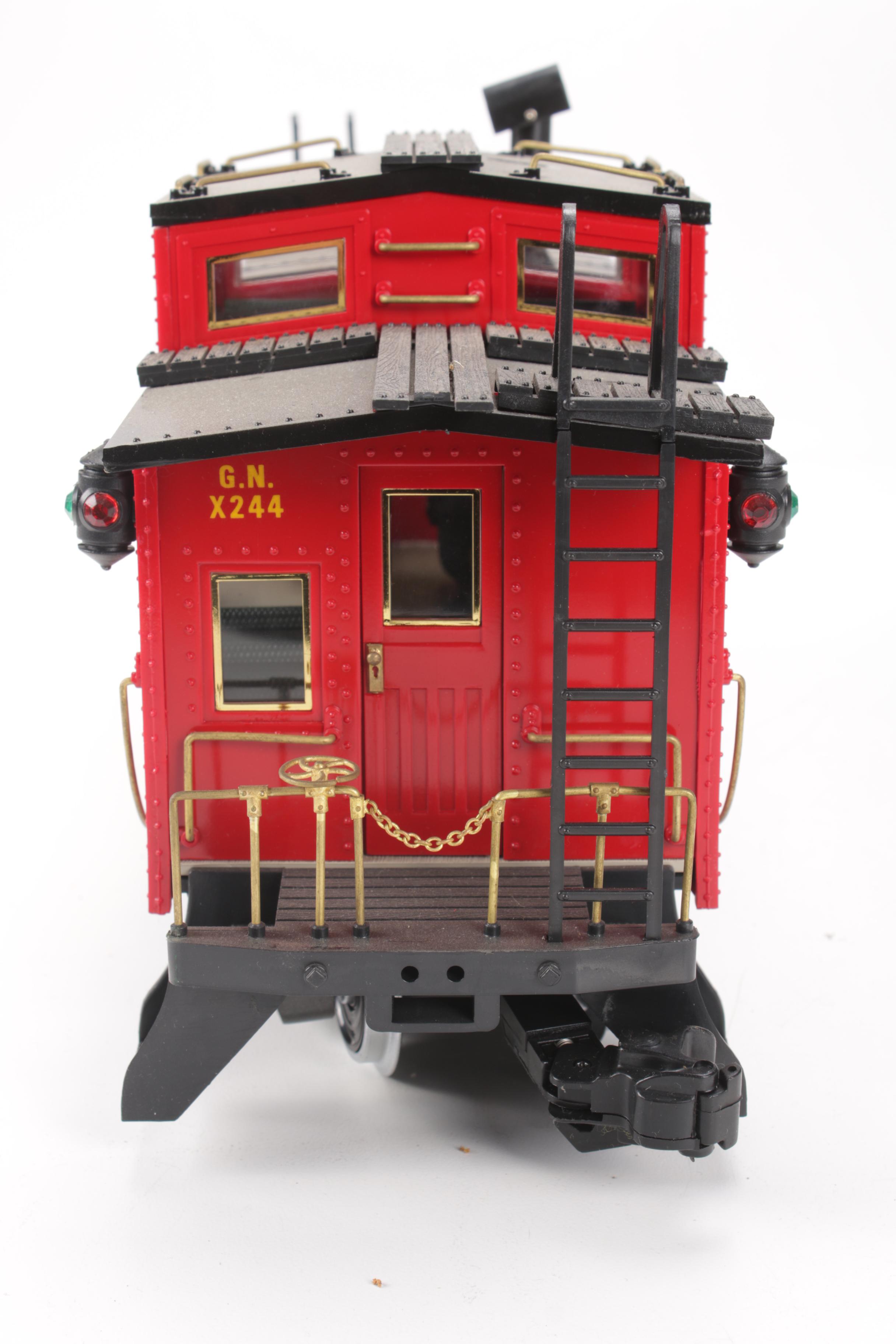 G Scale Train Cars with AristoCraft PRR 1201 Steam Locomotive and Tender