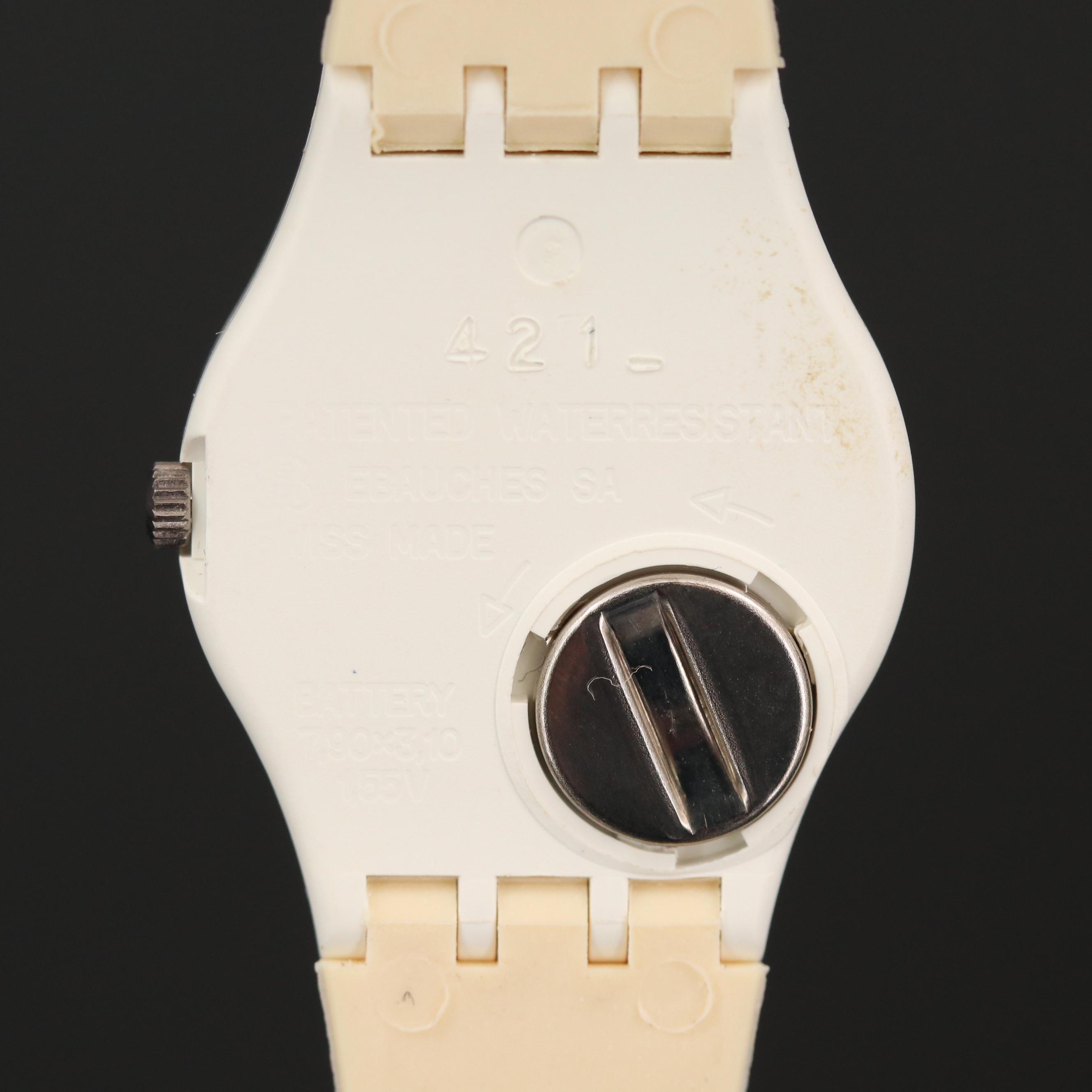 Vintage Swatch Tennis Grid Quartz Watch, 1983