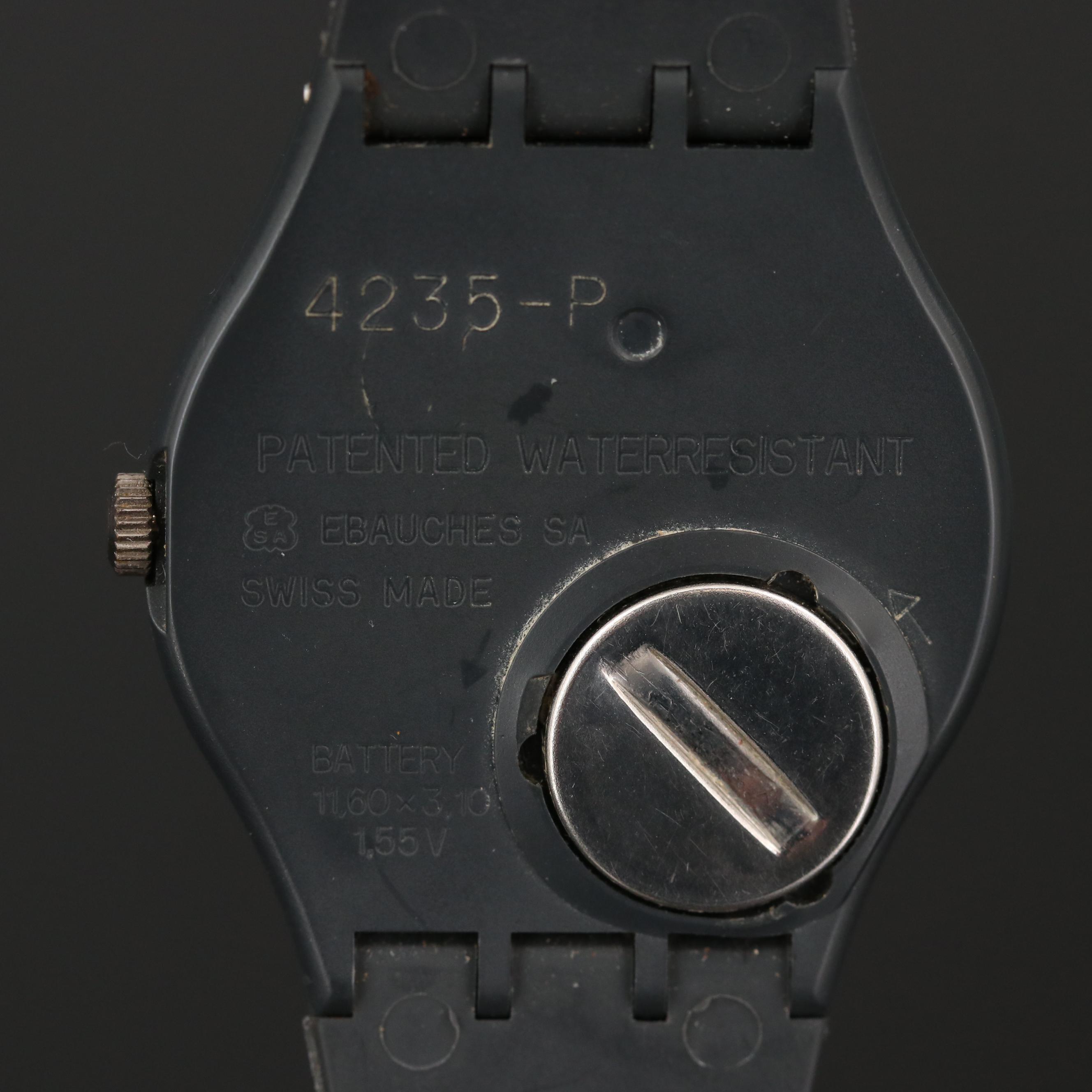 Vintage Swatch "Don't Be Too Late!" Quartz Watch, 1984