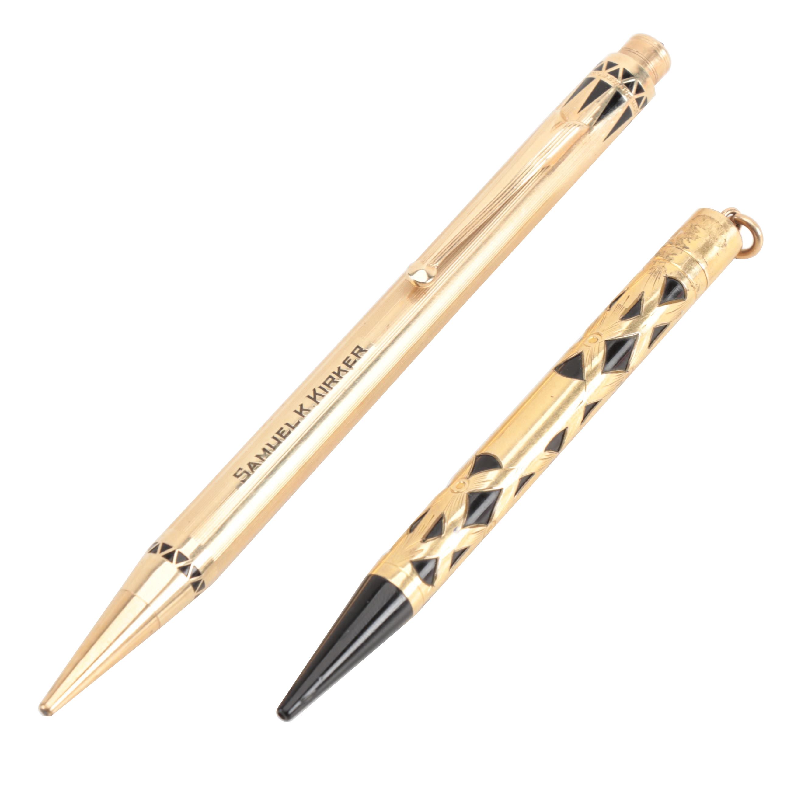 Wahl Eversharp "Coronet" Repeating Pencil and Waterman "Bamboo" Ring Top Pencil
