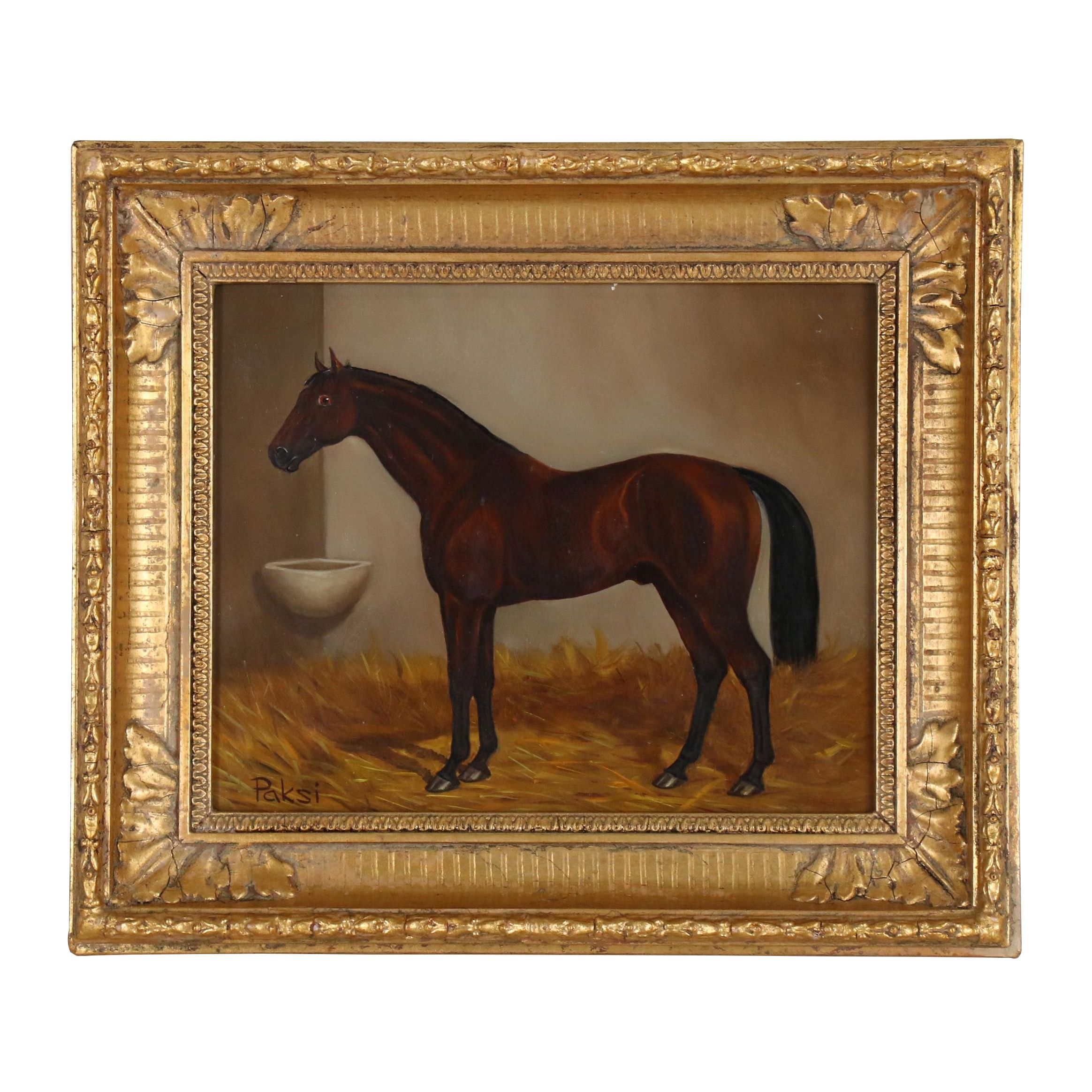 Vilmos Paksi Equine Portrait Oil Painting