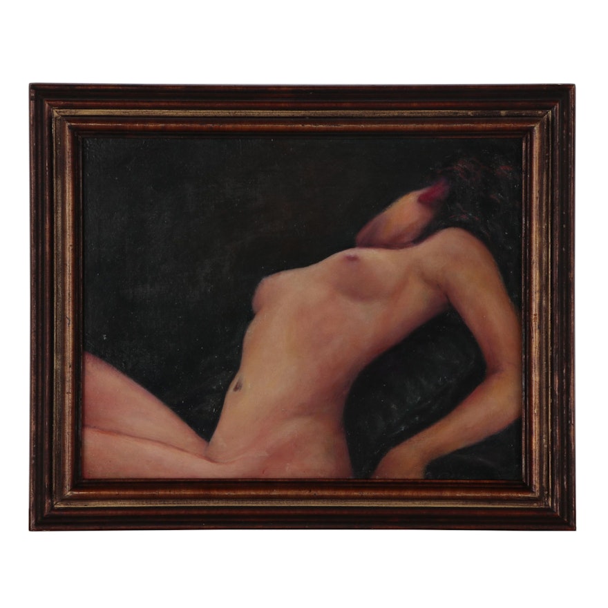 Isaac Soyer Figural Oil Painting, Late 20th Century