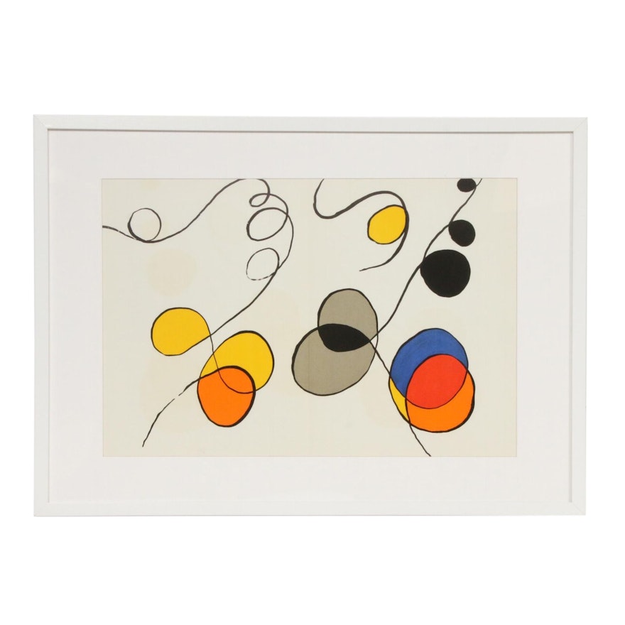 Alexander Calder Double-Page Color Lithograph for "Derrière le Miroir," 1968