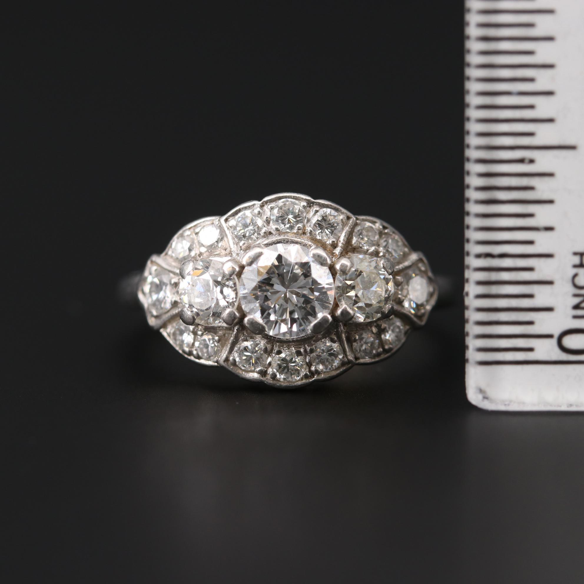 Vintage Platinum 1.75 CTW Diamond Ring