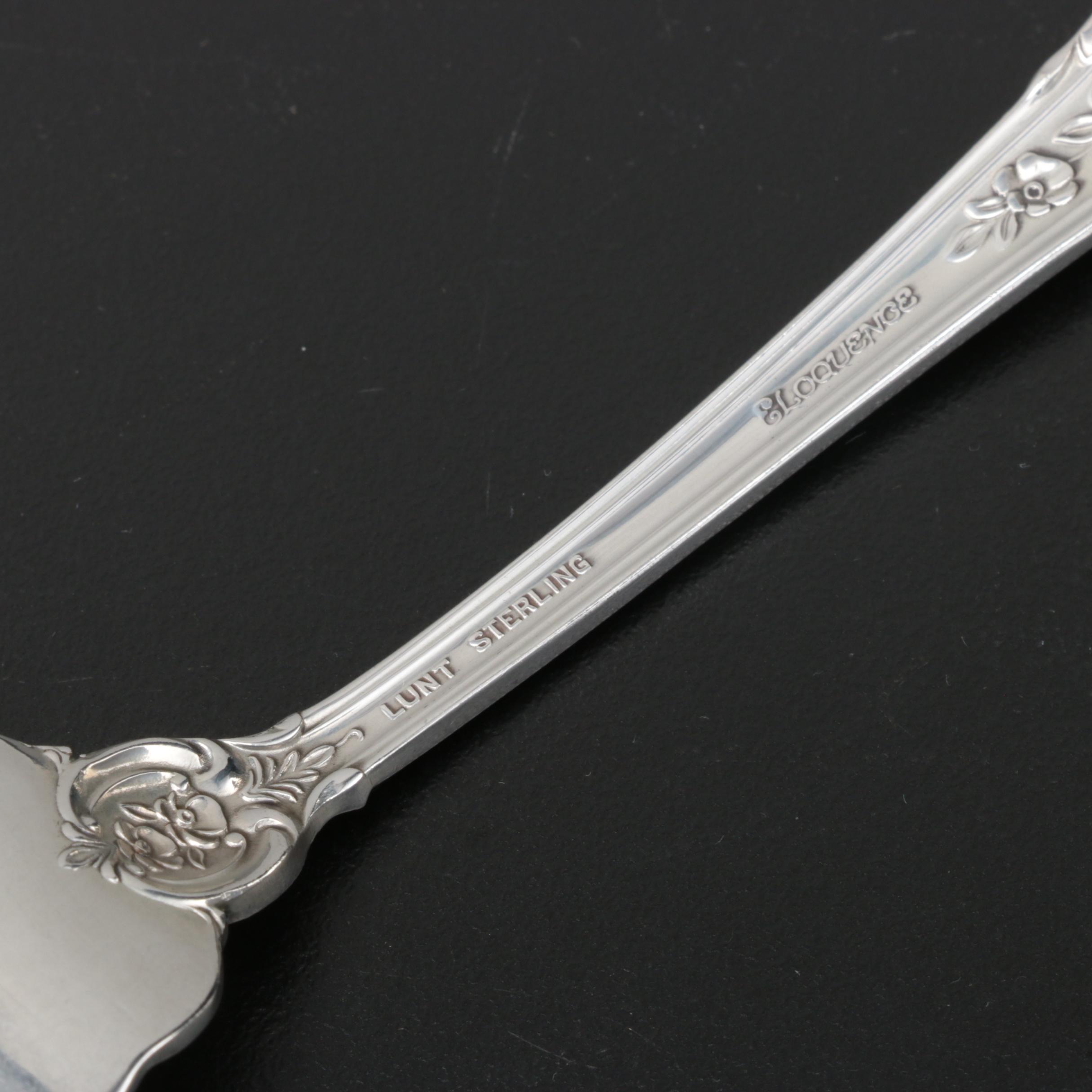 Lunt "Eloquence" Sterling Silver Flatware for Two, Mid-Century