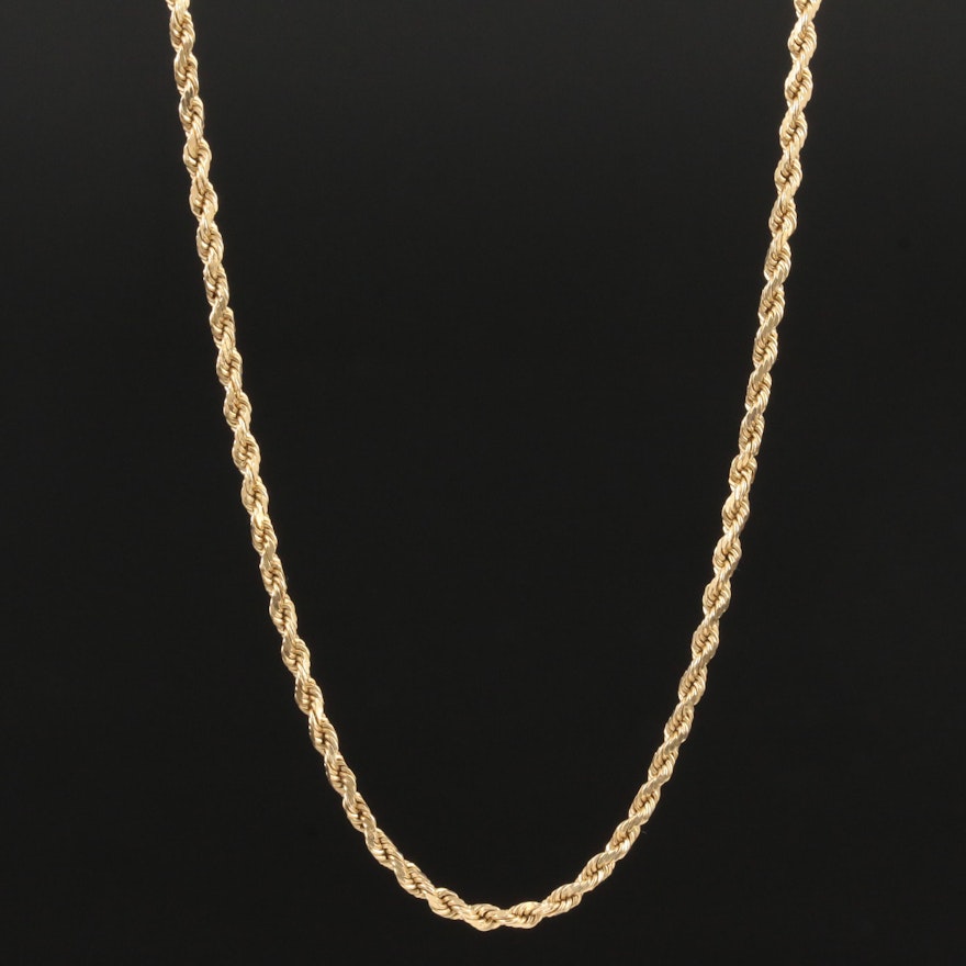 14K Yellow Gold French Rope Chain