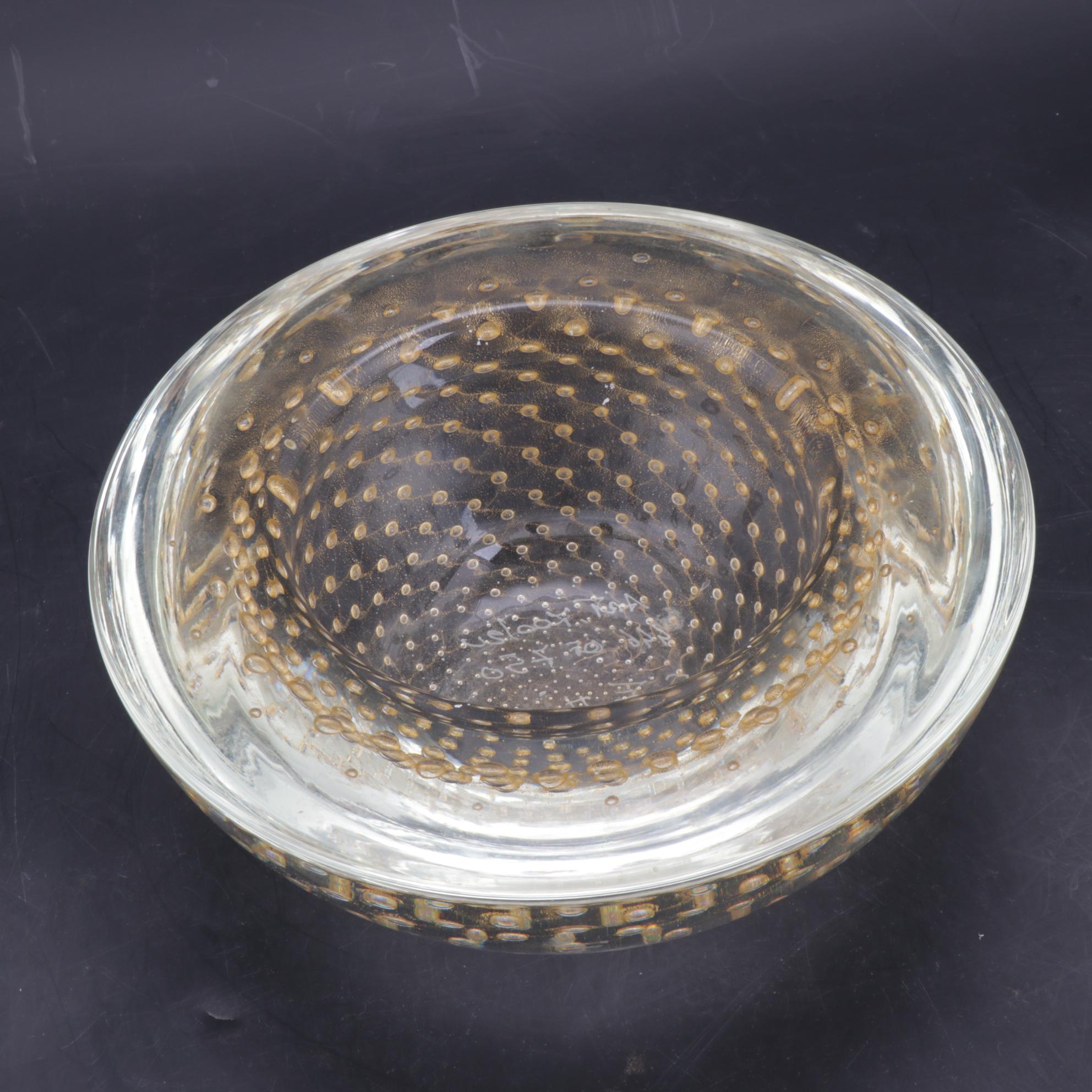 Sandro Frattin Murano Art Glass Bowl