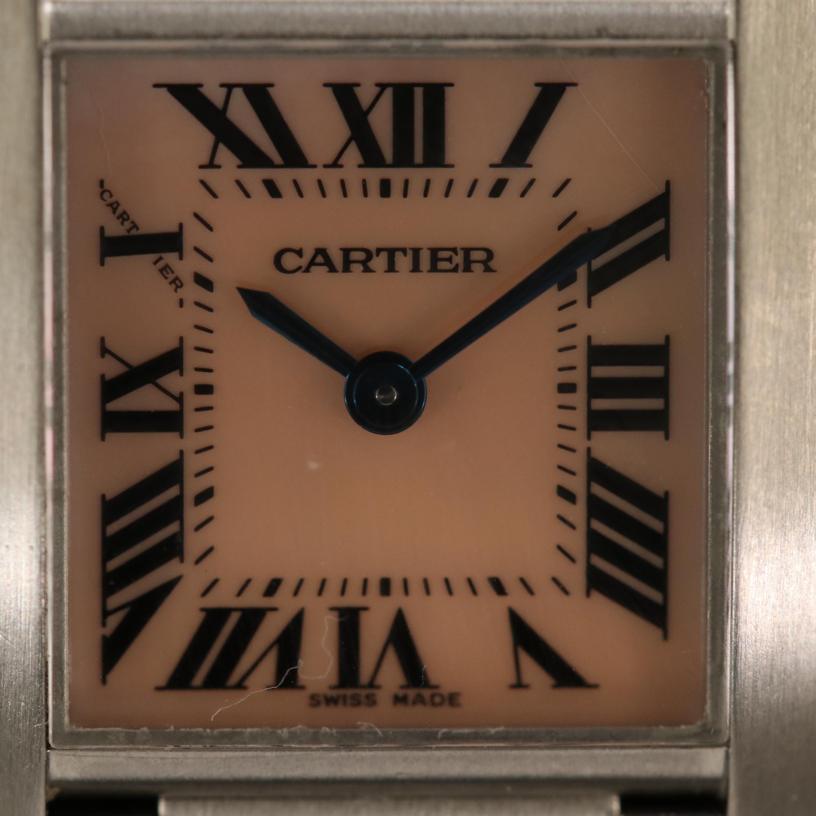 Cartier Tank Francaise Stainless Steel Watch with Ebel Quartz Movement